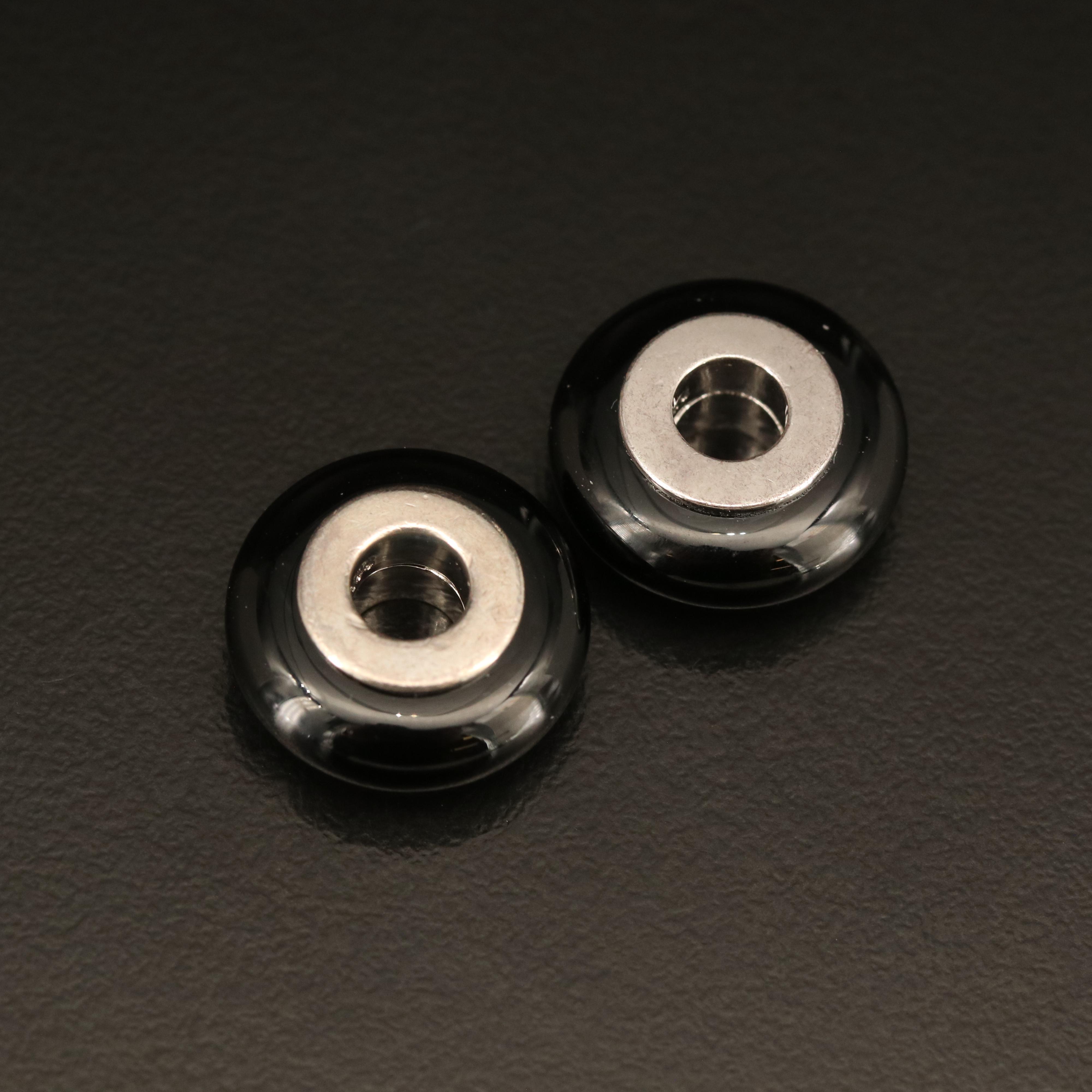 Sterling Black Onyx Beads