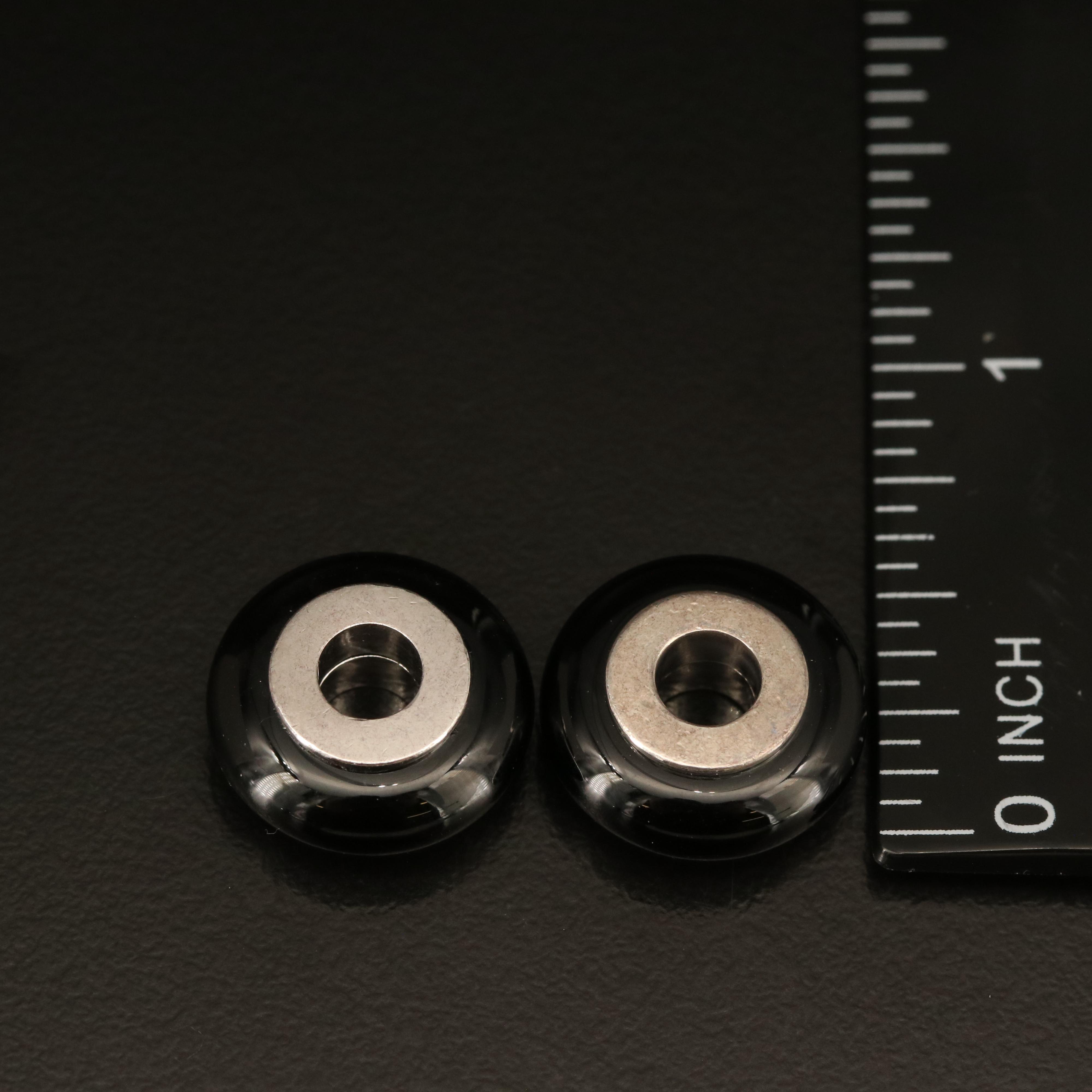 Sterling Black Onyx Beads