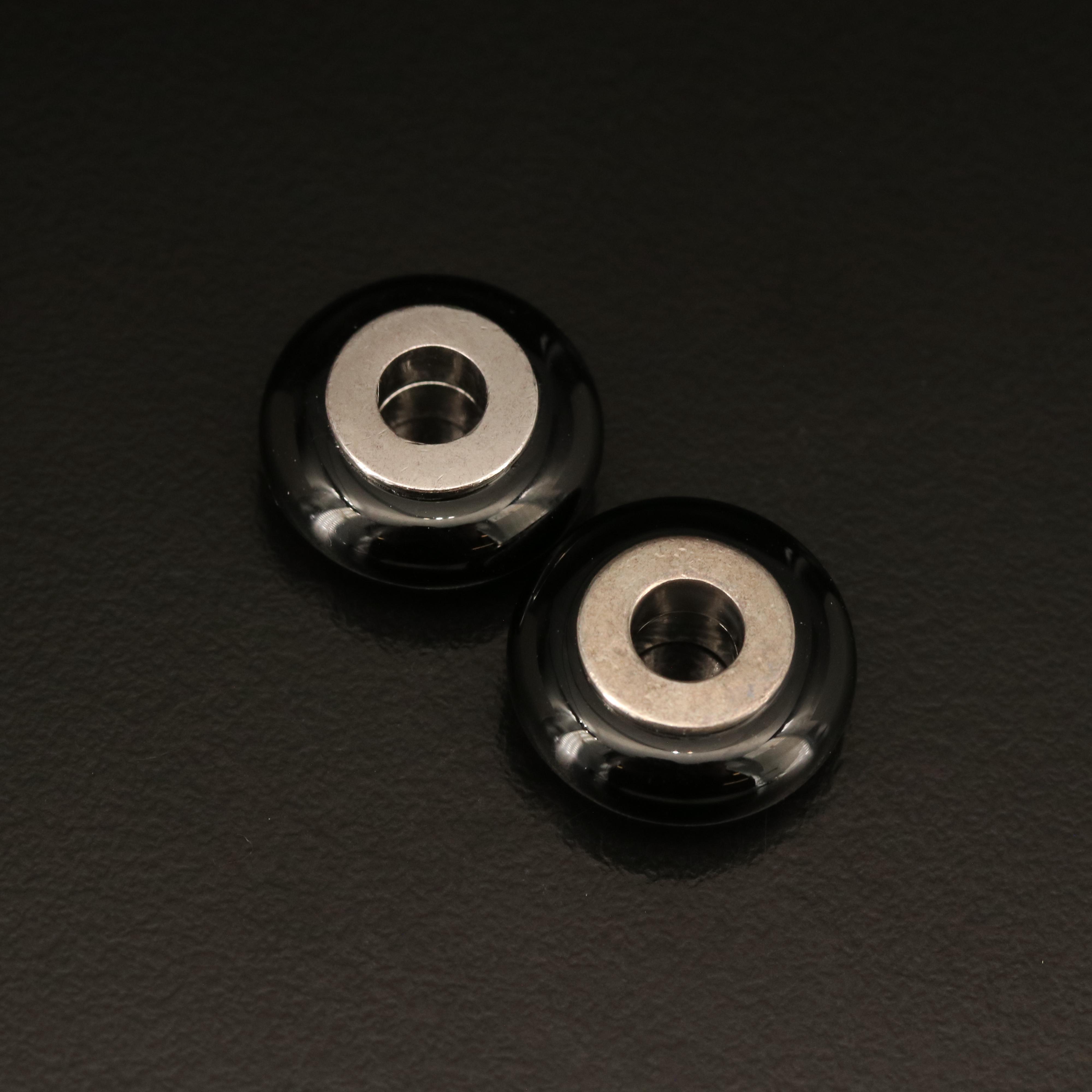 Sterling Black Onyx Beads