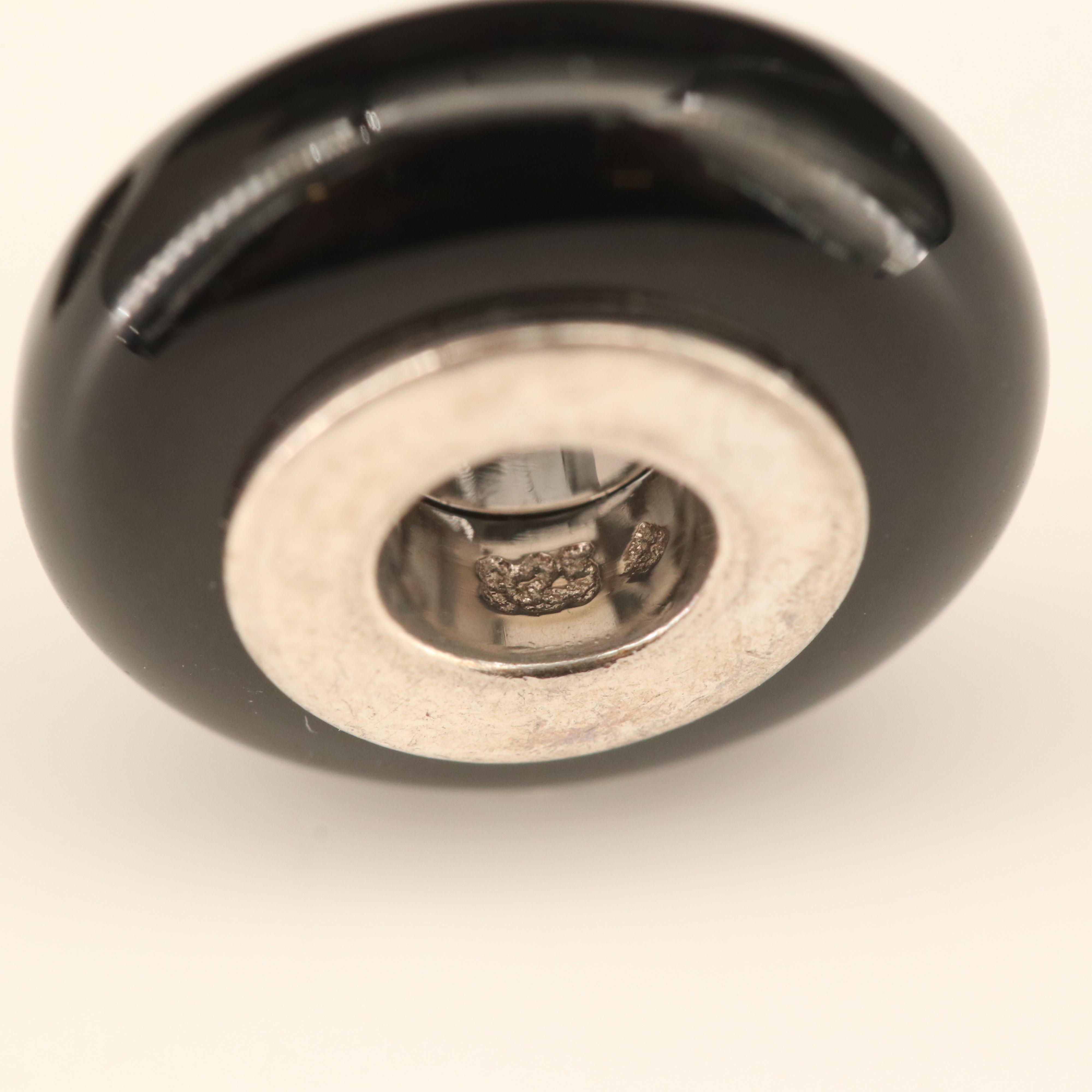 Sterling Black Onyx Beads