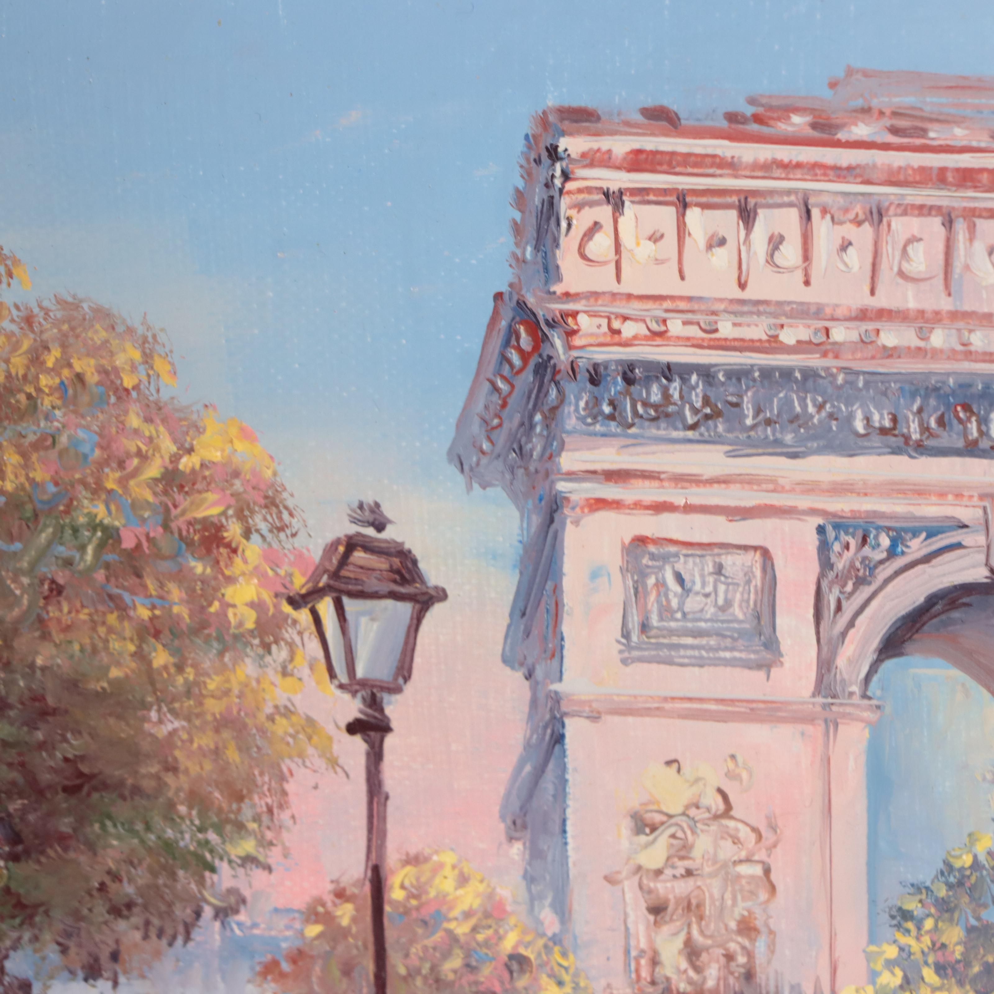 Parisian Oil Painting of Arc de Triomphe