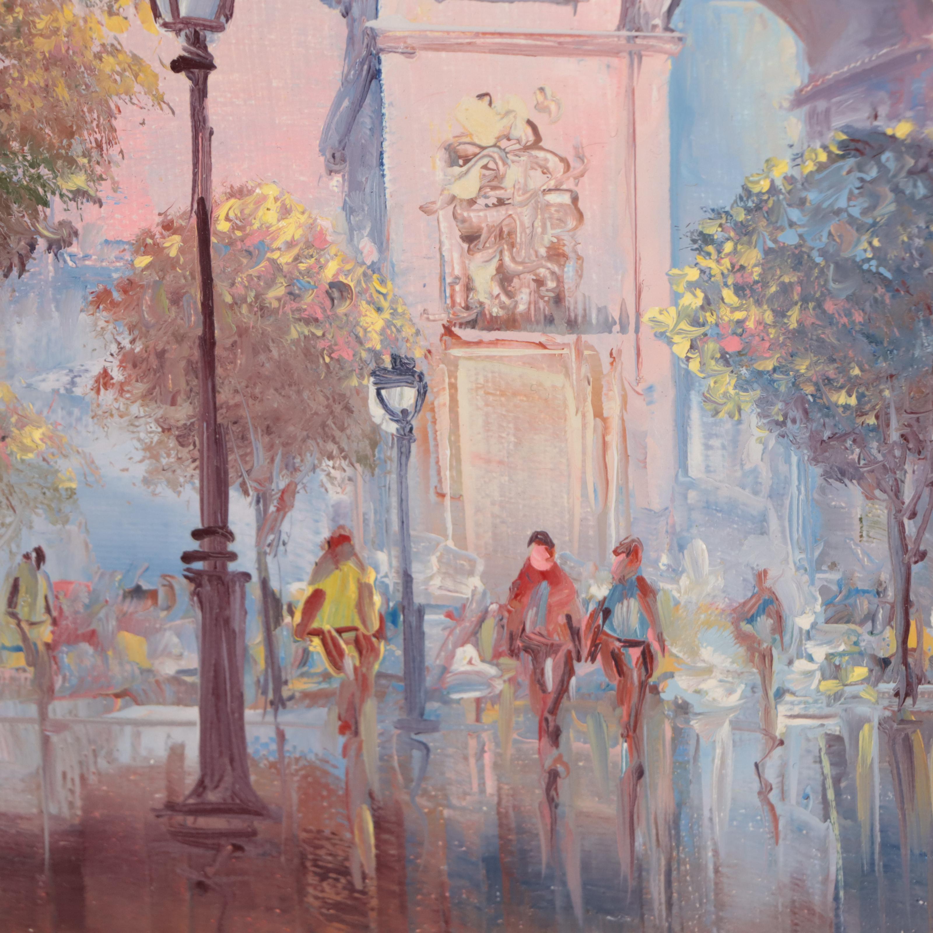Parisian Oil Painting of Arc de Triomphe