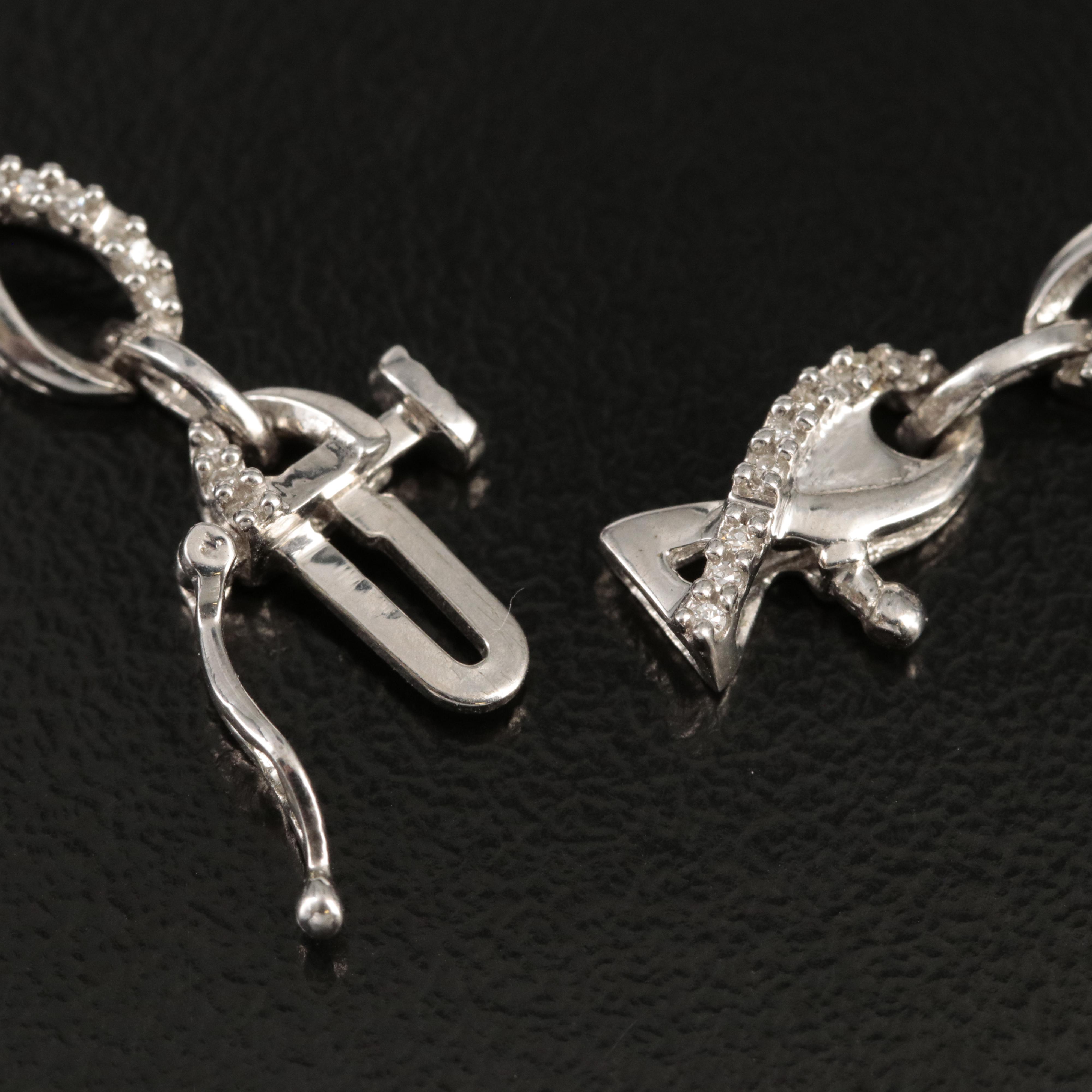 Sterling Diamond Infinity Link Bracelet