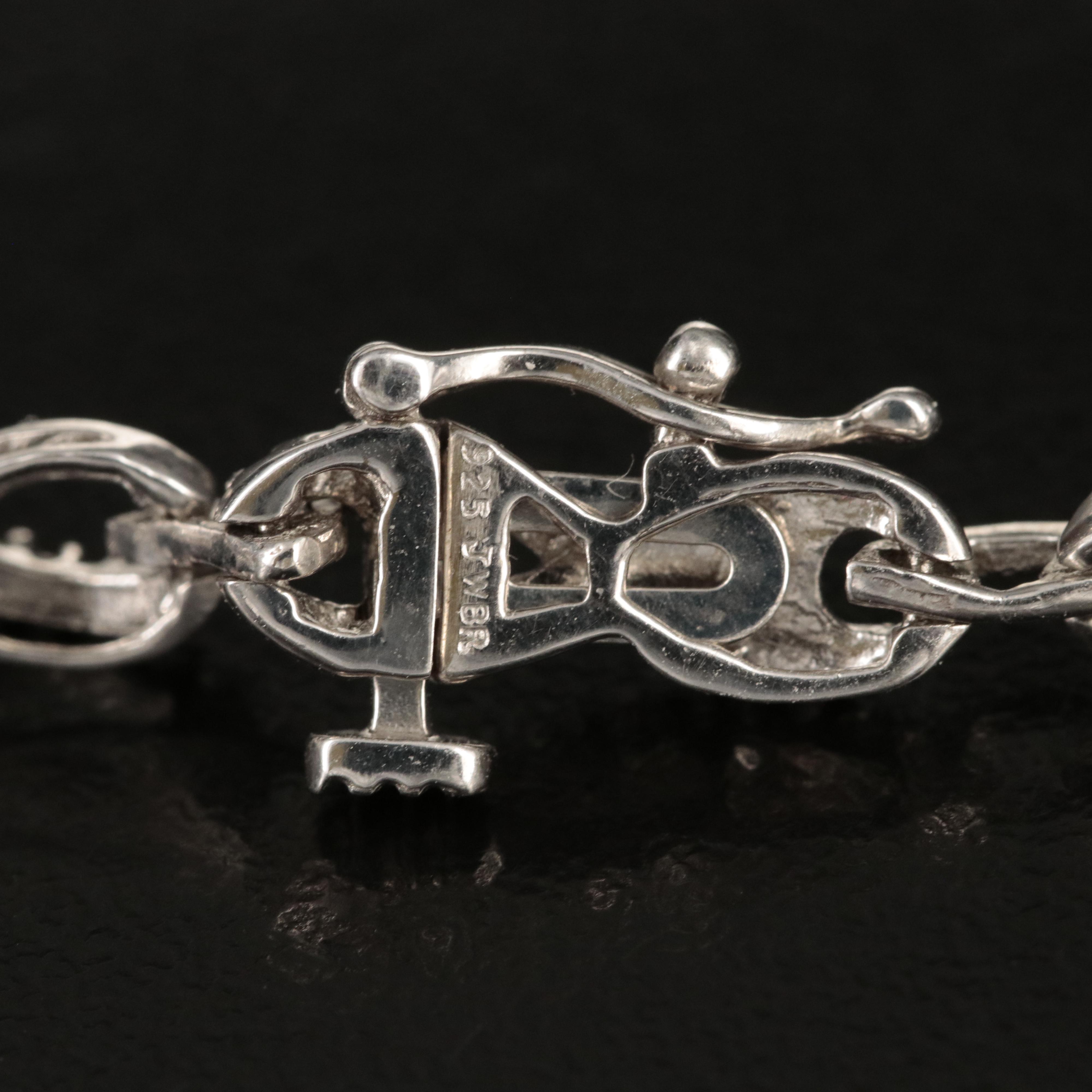 Sterling Diamond Infinity Link Bracelet