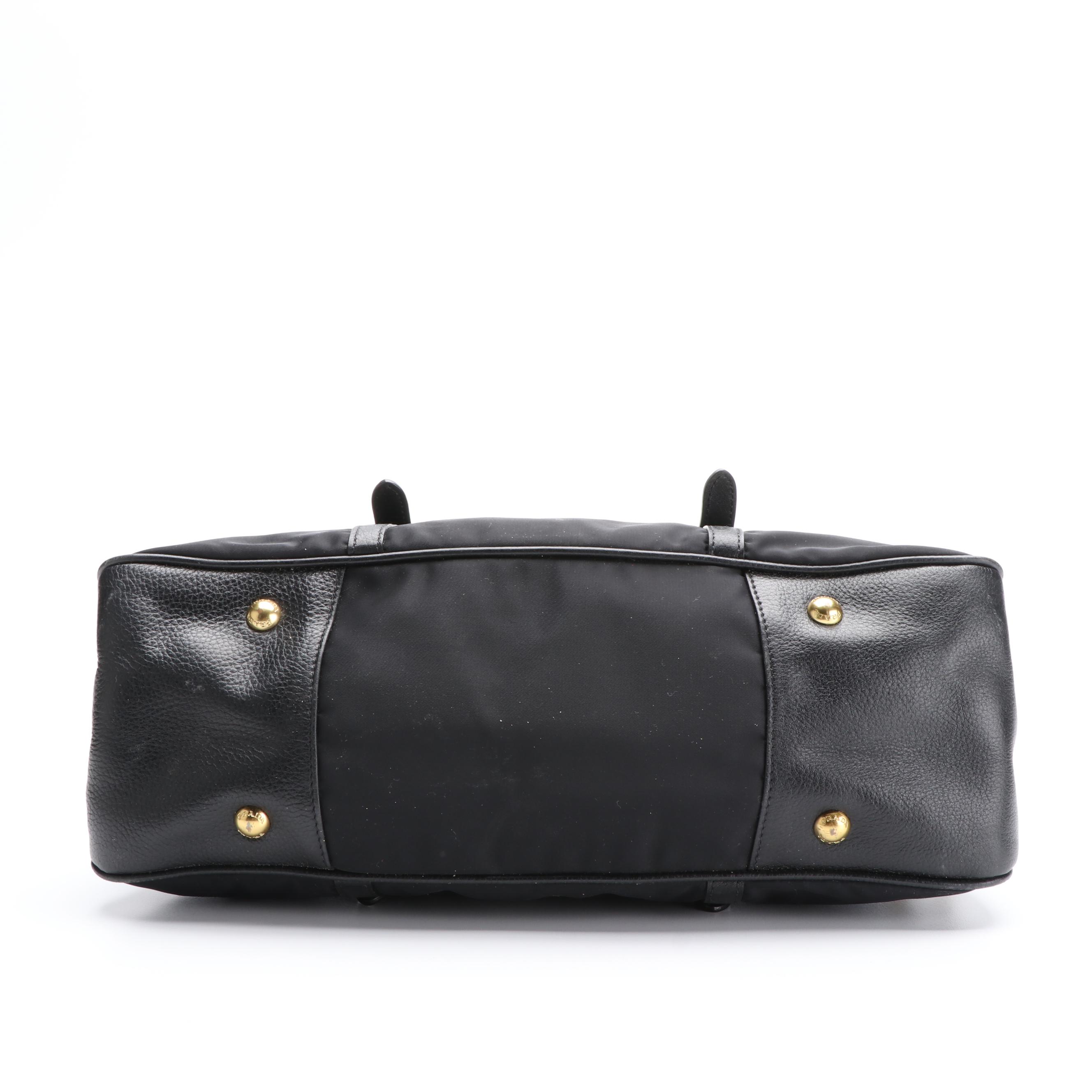 Prada Tessuto Tote Bag in Nylon and Leather Trim