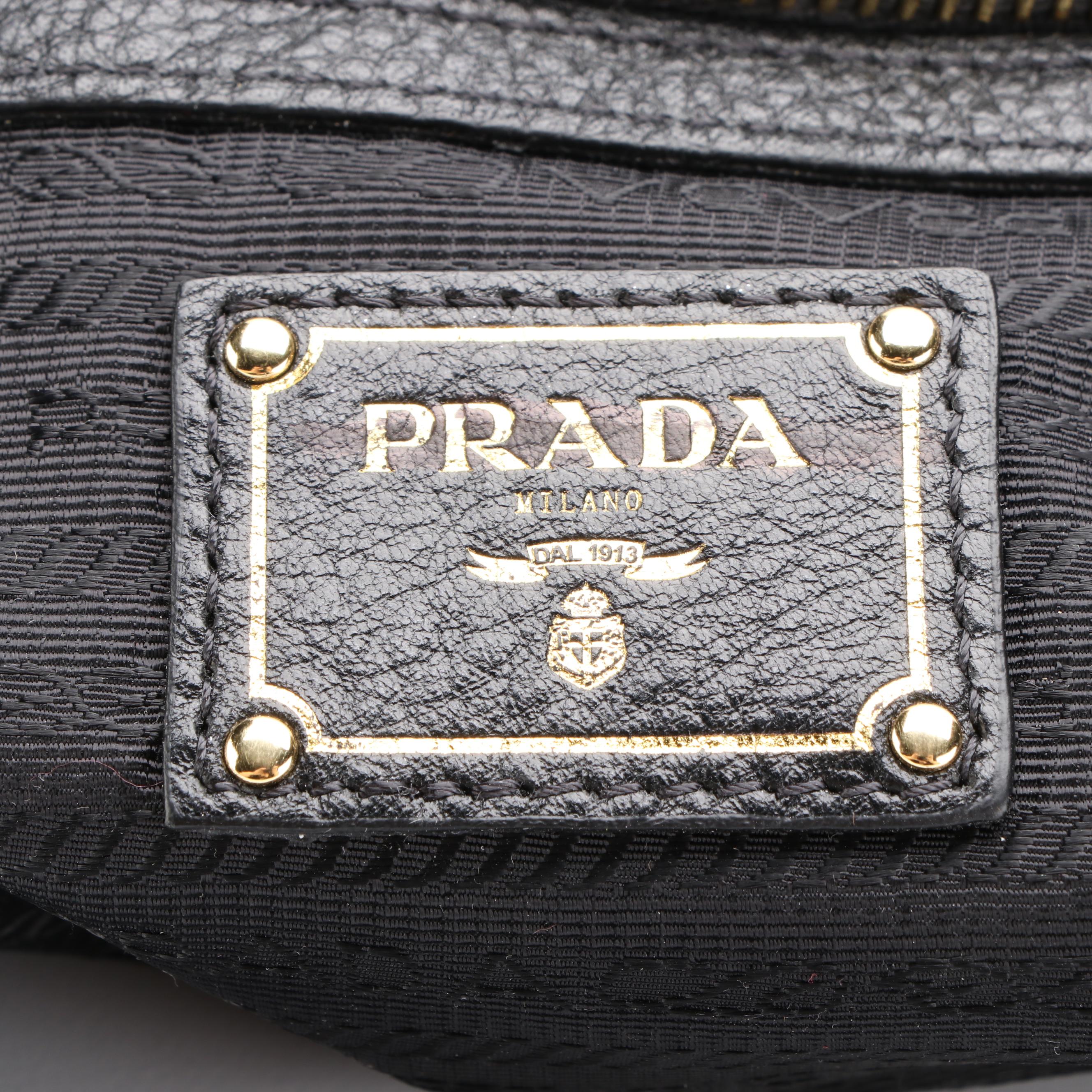 Prada Tessuto Tote Bag in Nylon and Leather Trim