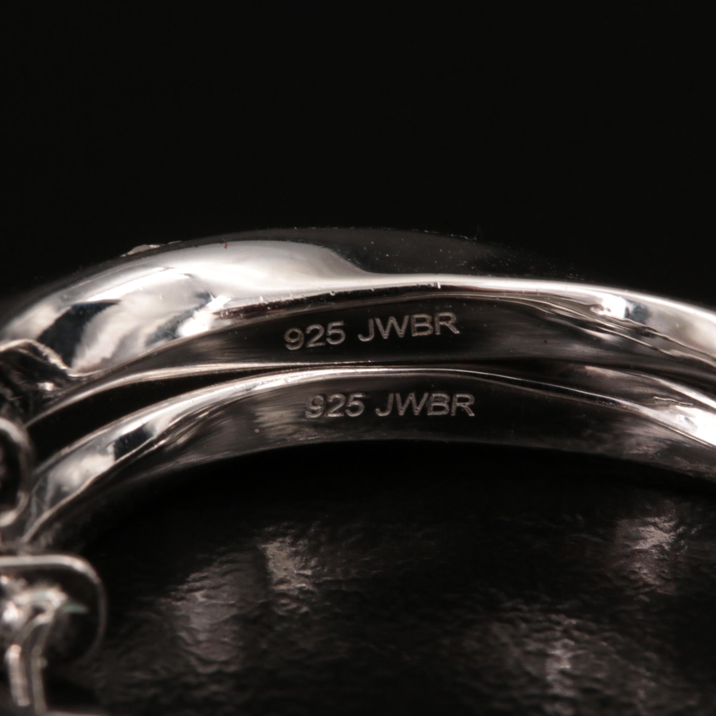 Sterling Diamond Hoop Earrings