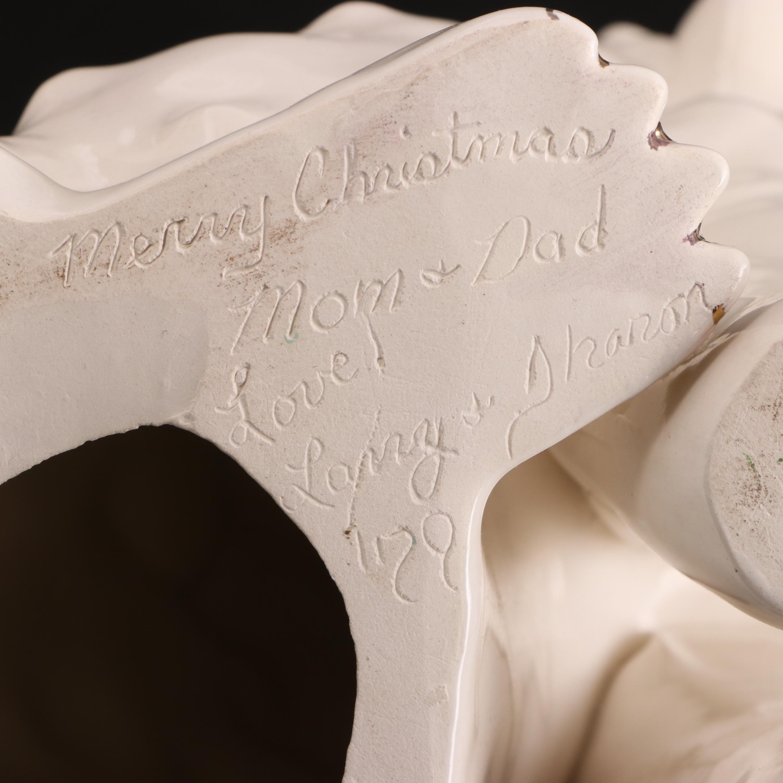 Pair of Chinese Style Glazed and Gilt Ceramic Guardian Lions / Shishi