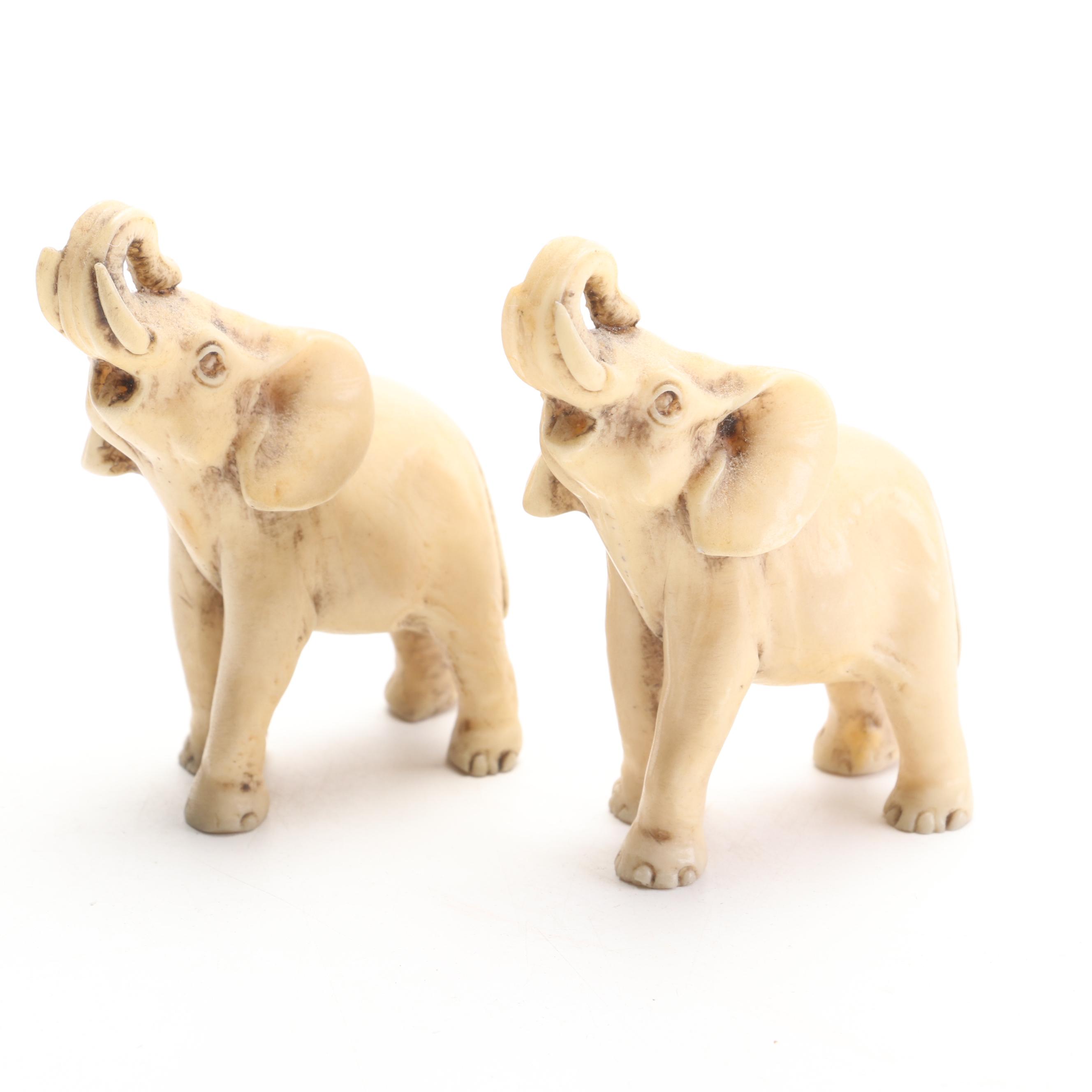 Goebel, Metzke, Russ Berrie and Other Elephant Figurines and Box