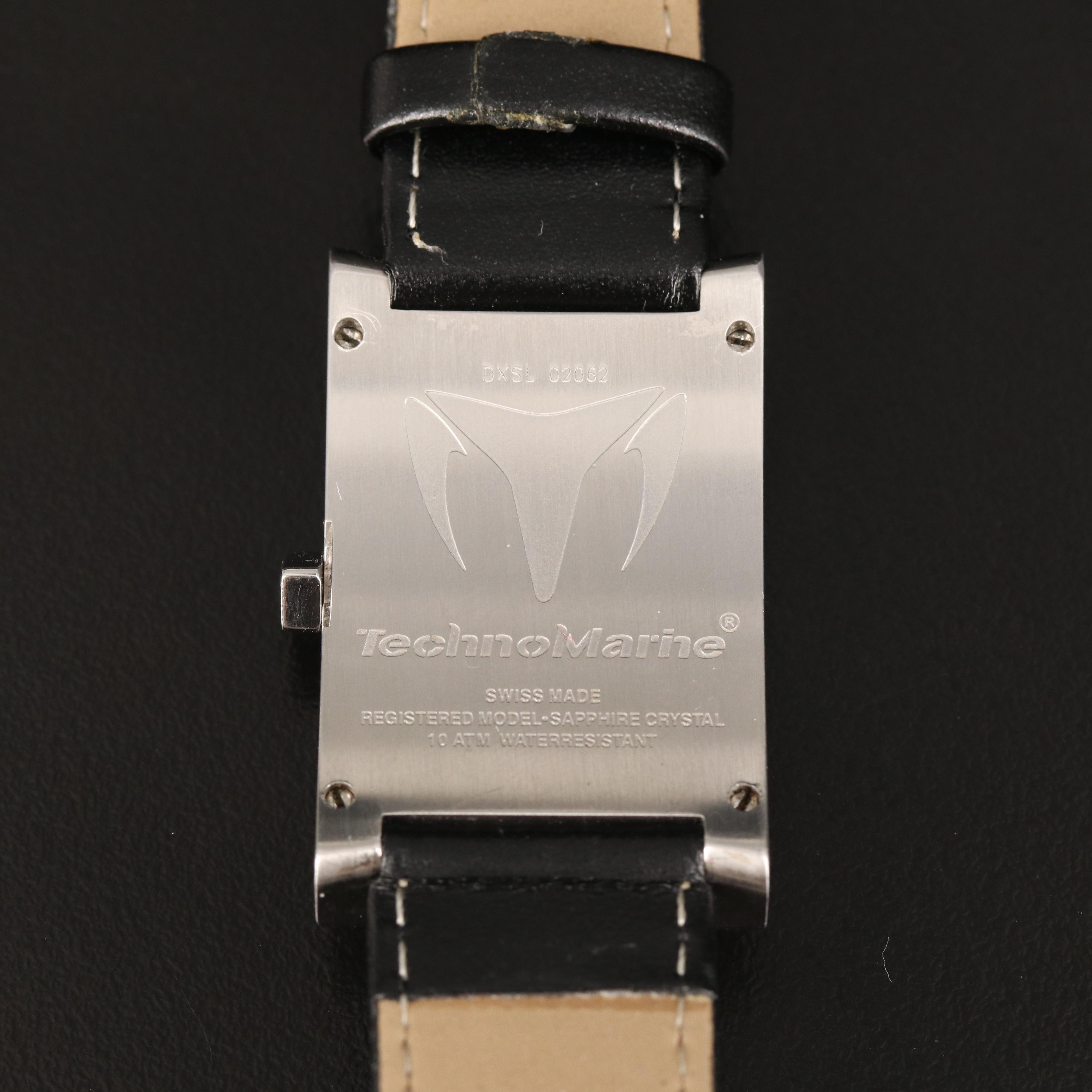 TechnoMarine Stainless Steel Mother-of-Pearl, Diamond Dial and Case Watch