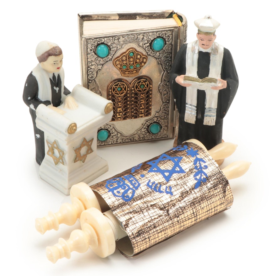 "Siddur Avodat Israel" with English Translation with Torah Scroll and Figurines