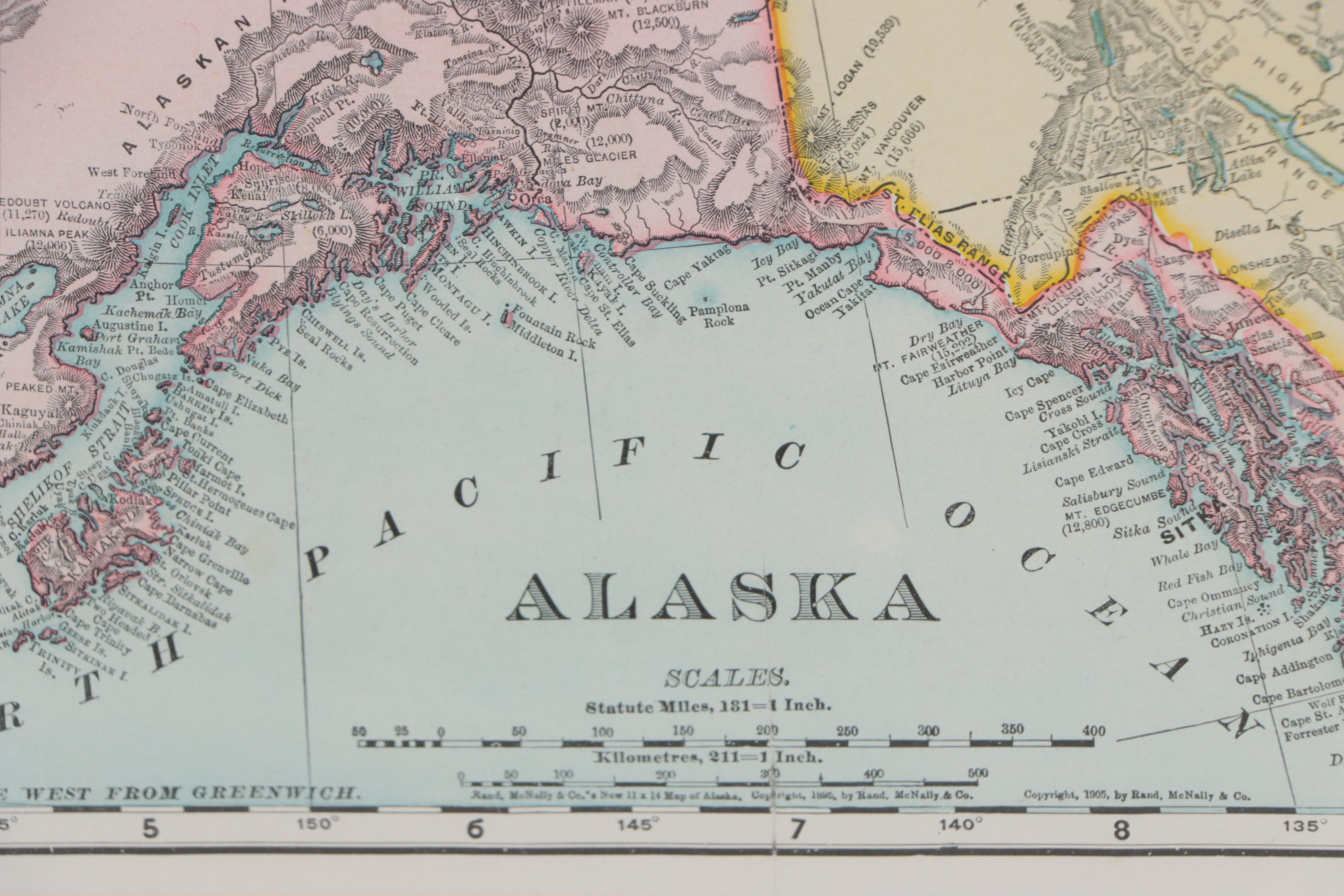 Rand, McNally & Co. Map of Alaska, 1906