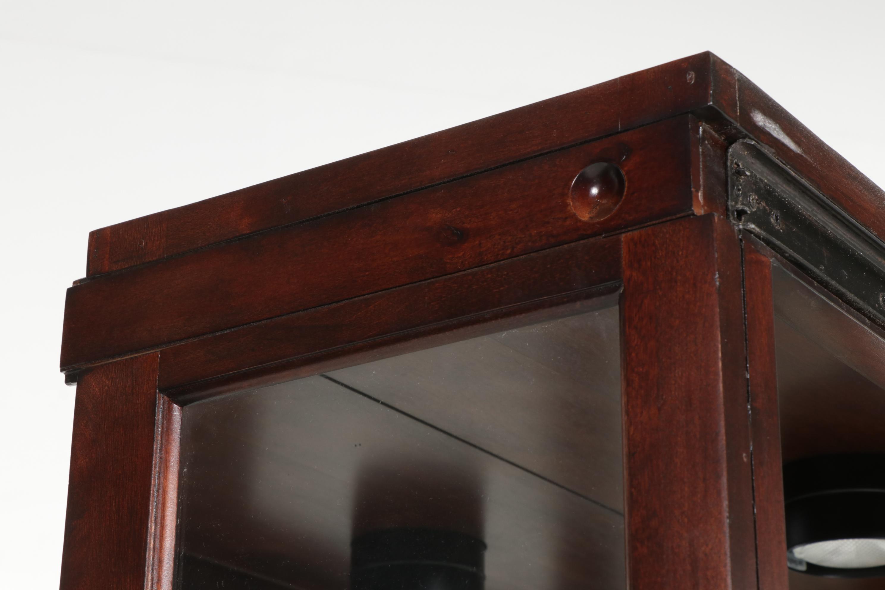 Philip Reinisch "Urbane" Hardwood Curio Cabinet in Merlot Finish
