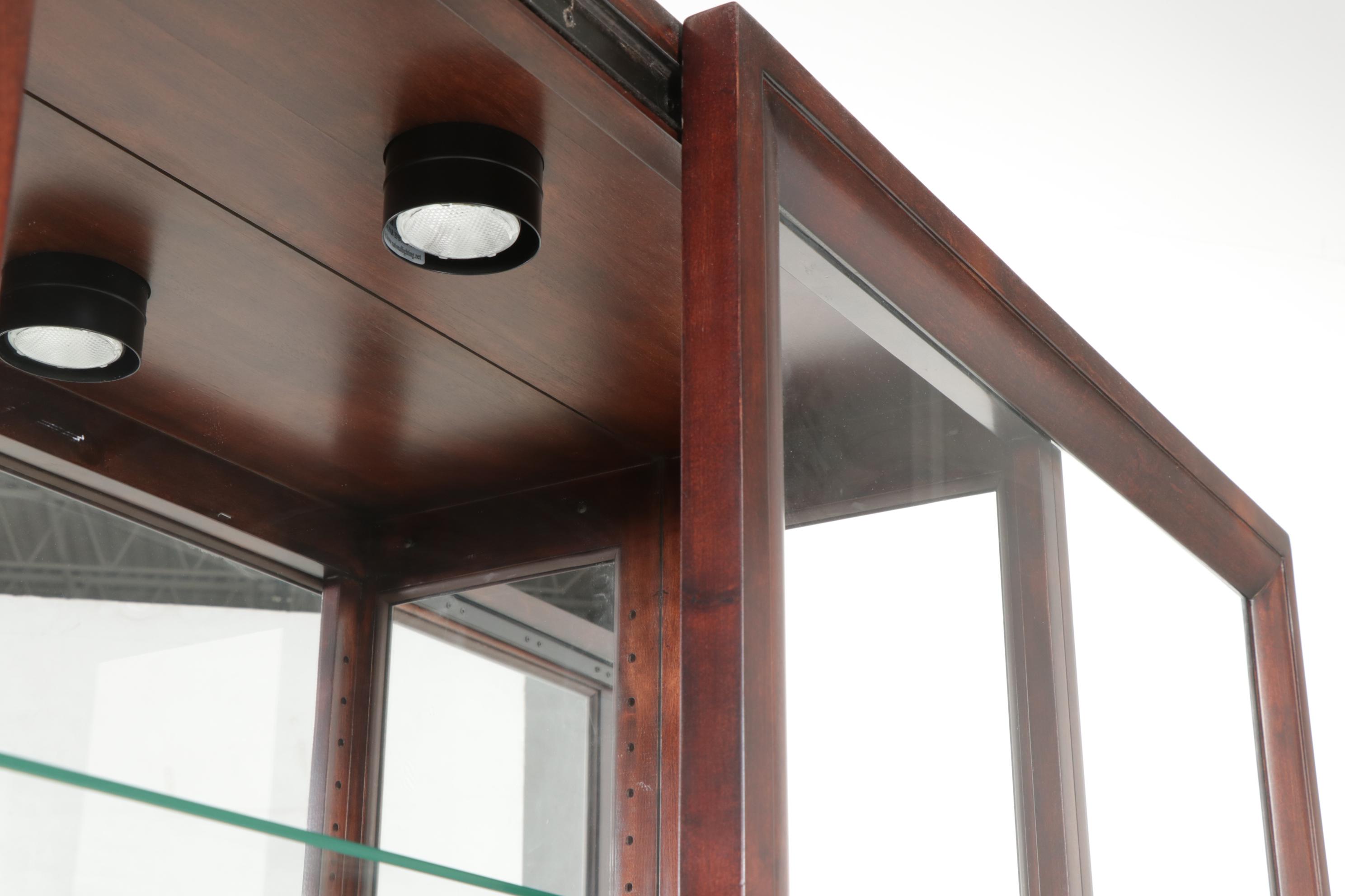 Philip Reinisch "Urbane" Hardwood Curio Cabinet in Merlot Finish