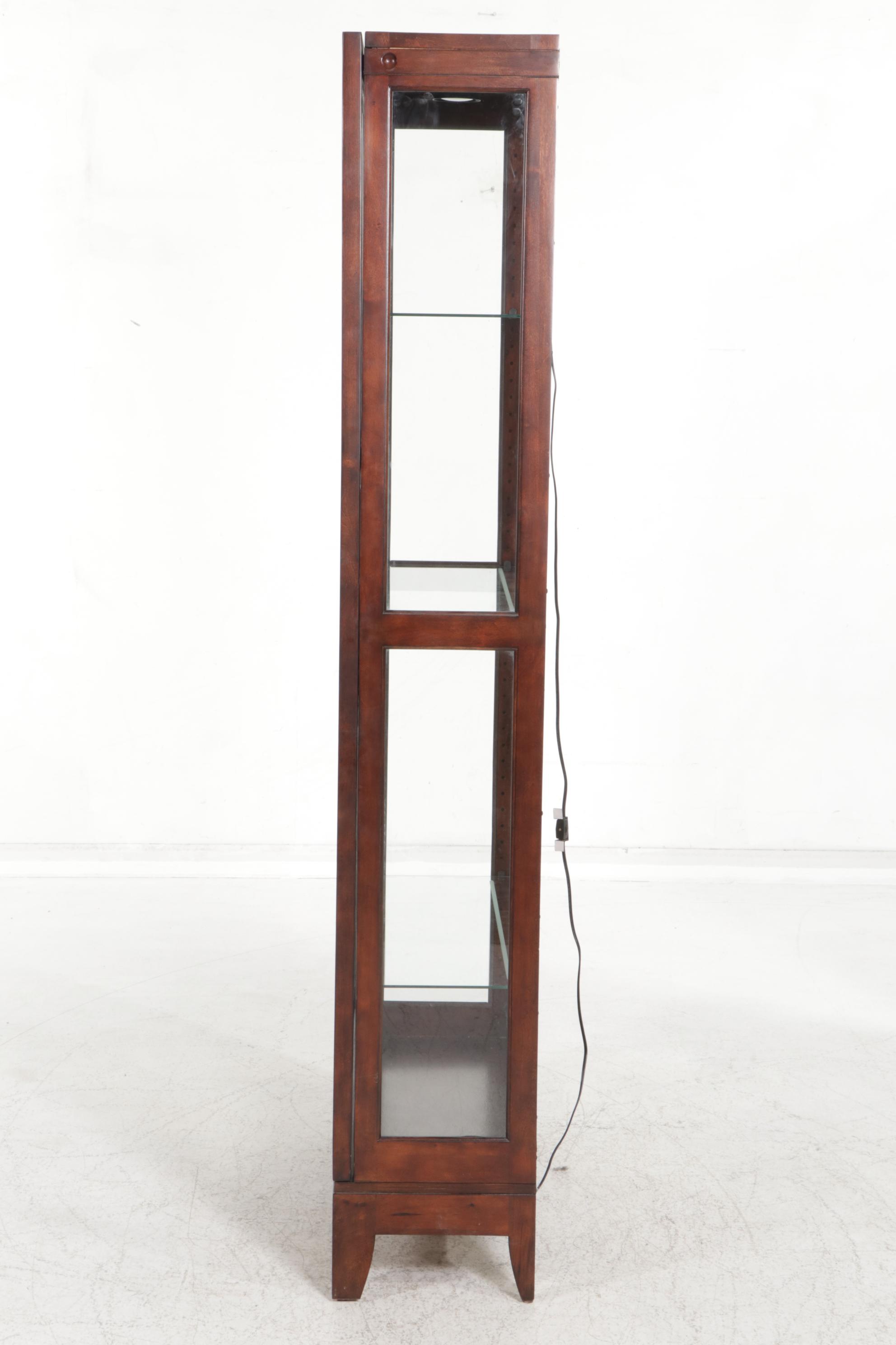 Philip Reinisch "Urbane" Hardwood Curio Cabinet in Merlot Finish