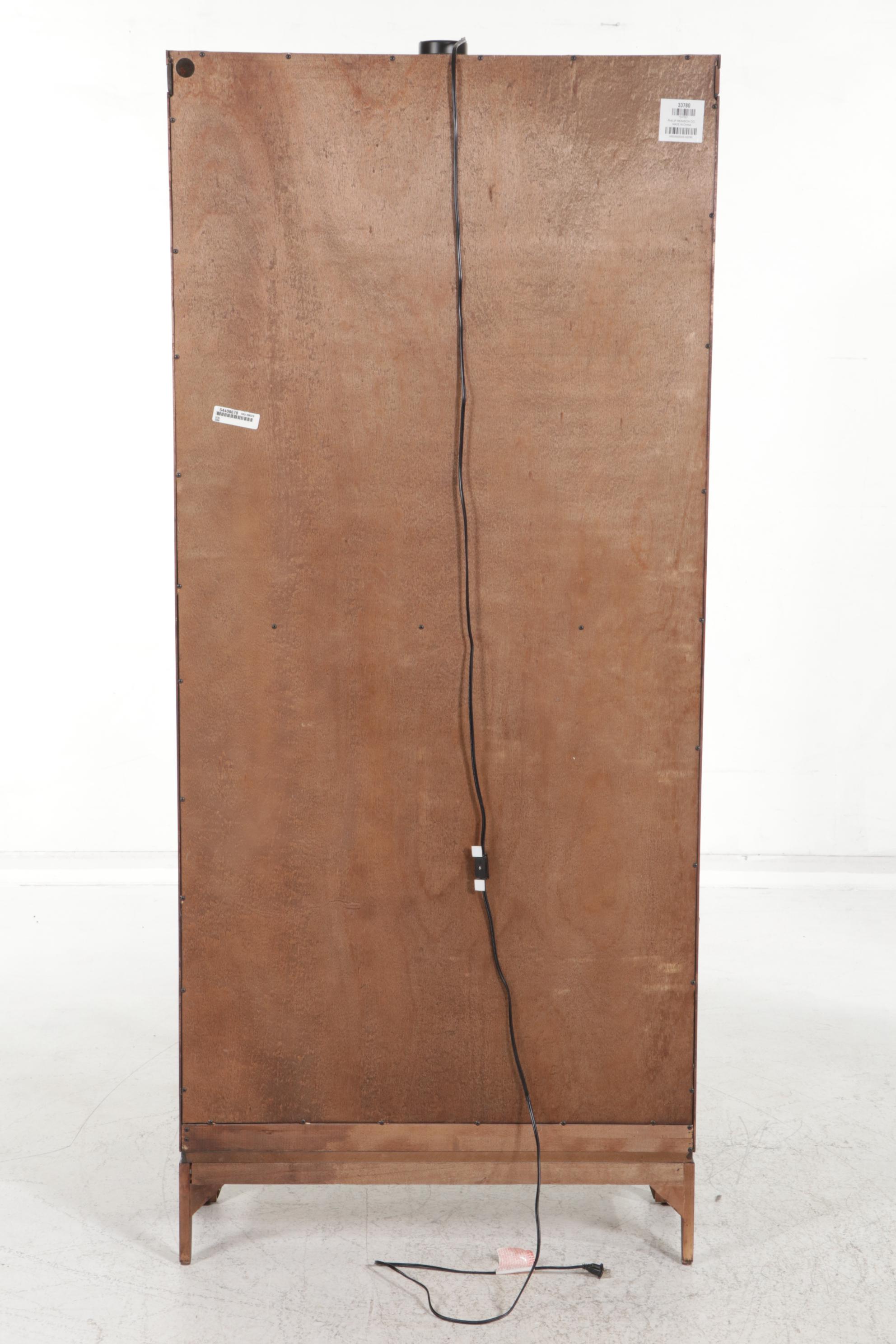 Philip Reinisch "Urbane" Hardwood Curio Cabinet in Merlot Finish