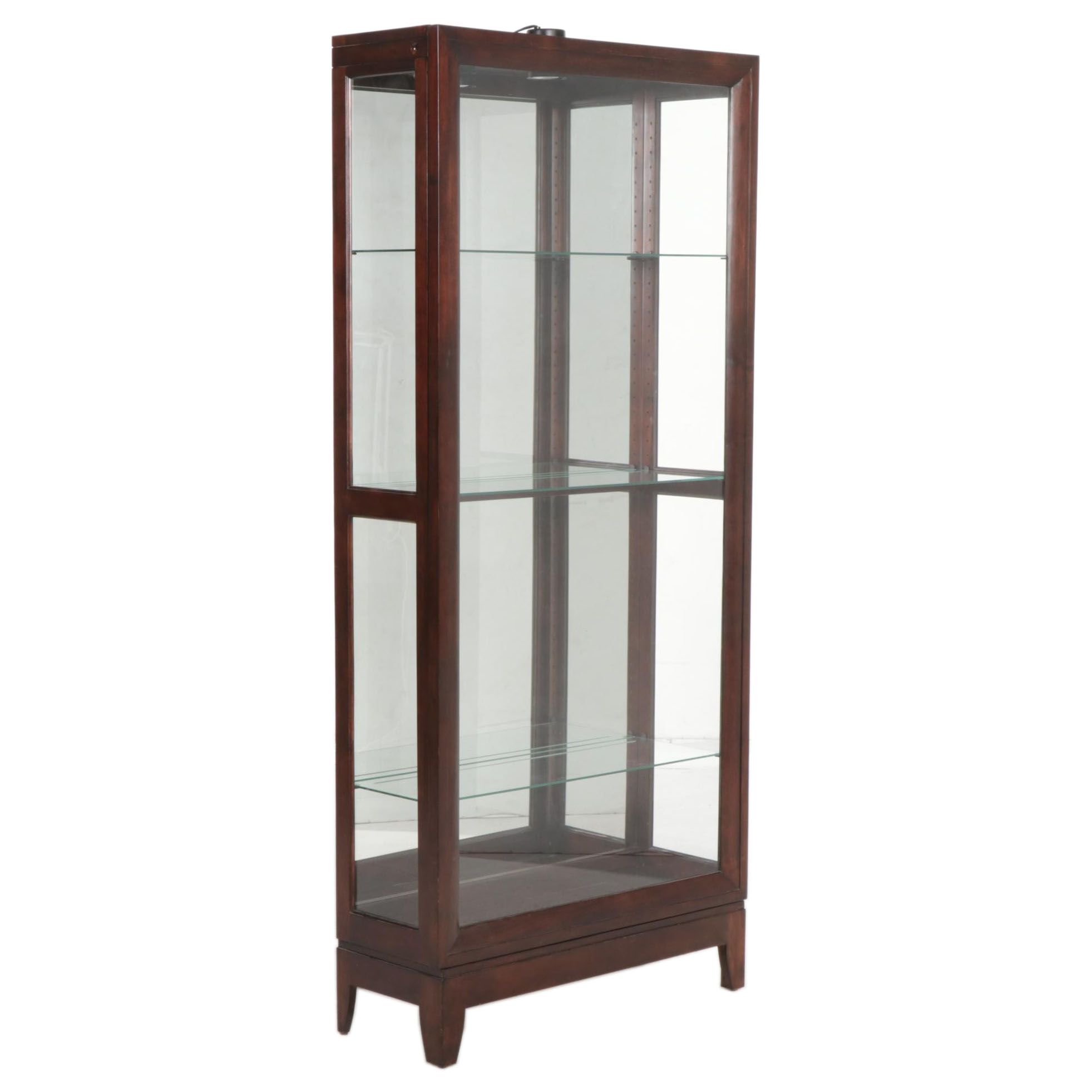 Philip Reinisch "Urbane" Hardwood Curio Cabinet in Merlot Finish