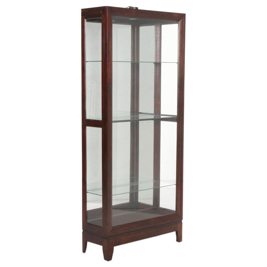 Philip Reinisch "Urbane" Hardwood Curio Cabinet in Merlot Finish