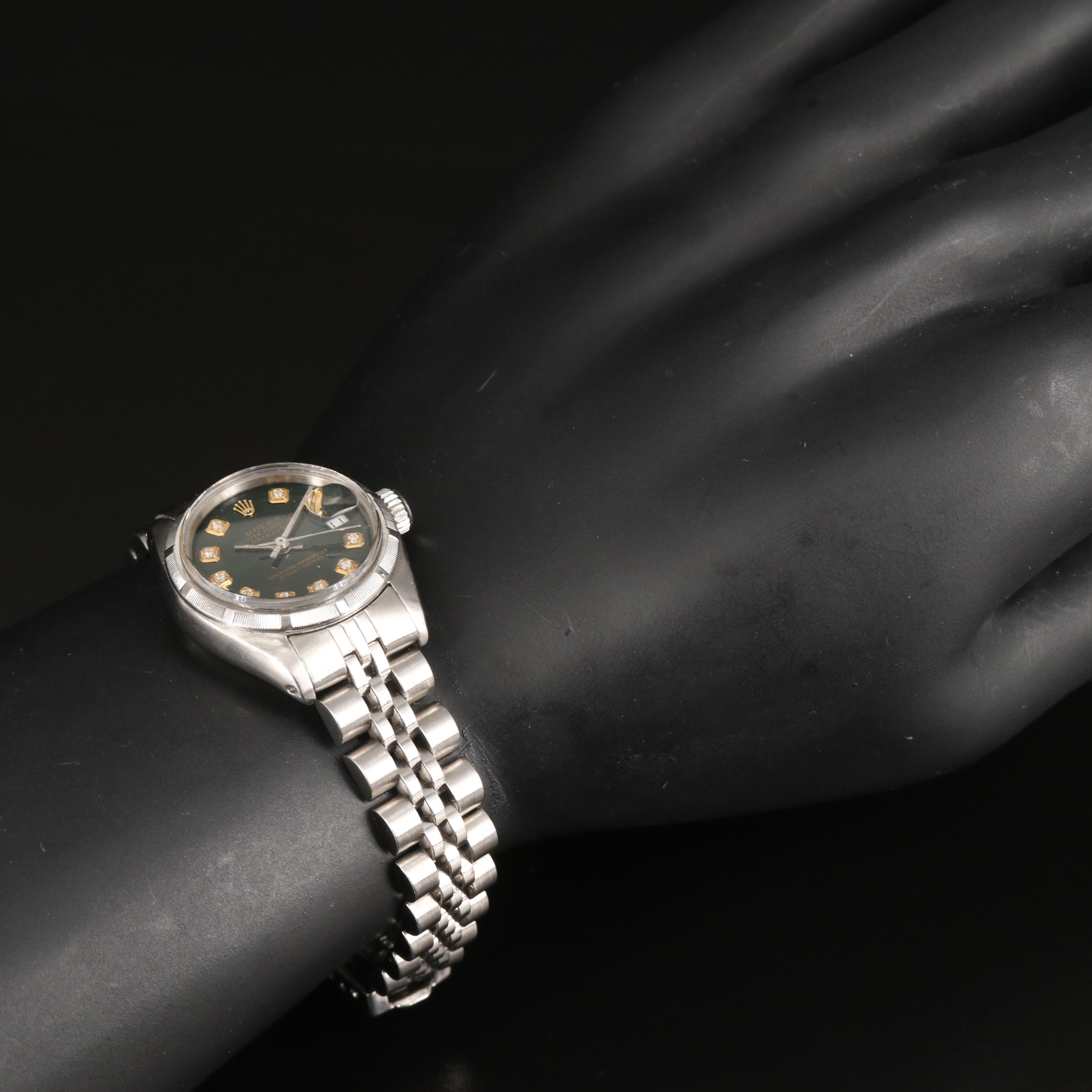 1974 Rolex Date Watch with a Diamond Datejust Dial