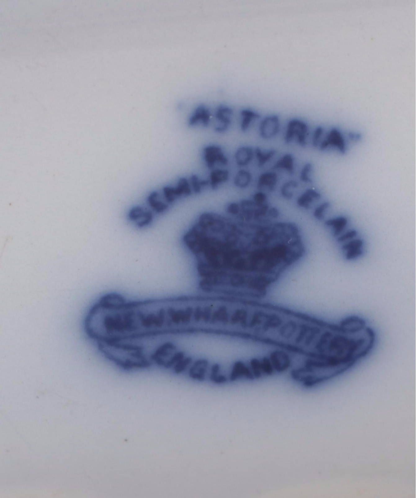 New Wharf Pottery "Astoria" Flow Blue Platter, Late 19th/ Early 20th Century