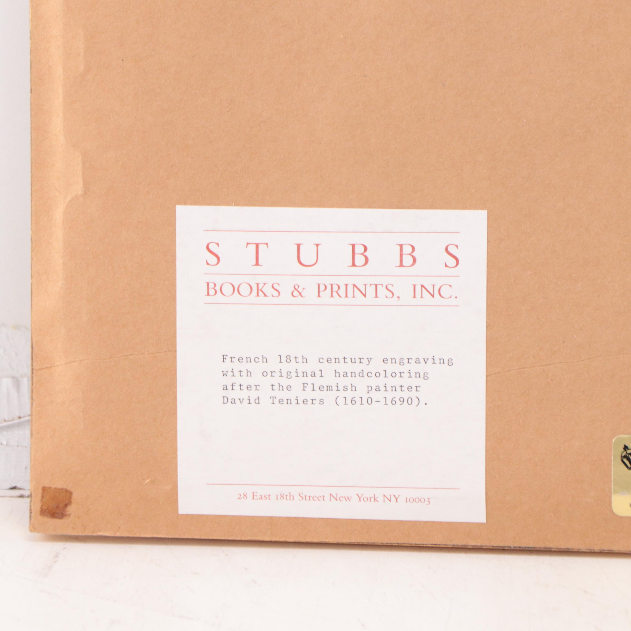 Hand-Colored Prints of Monkeys Smoking After David Teniers II