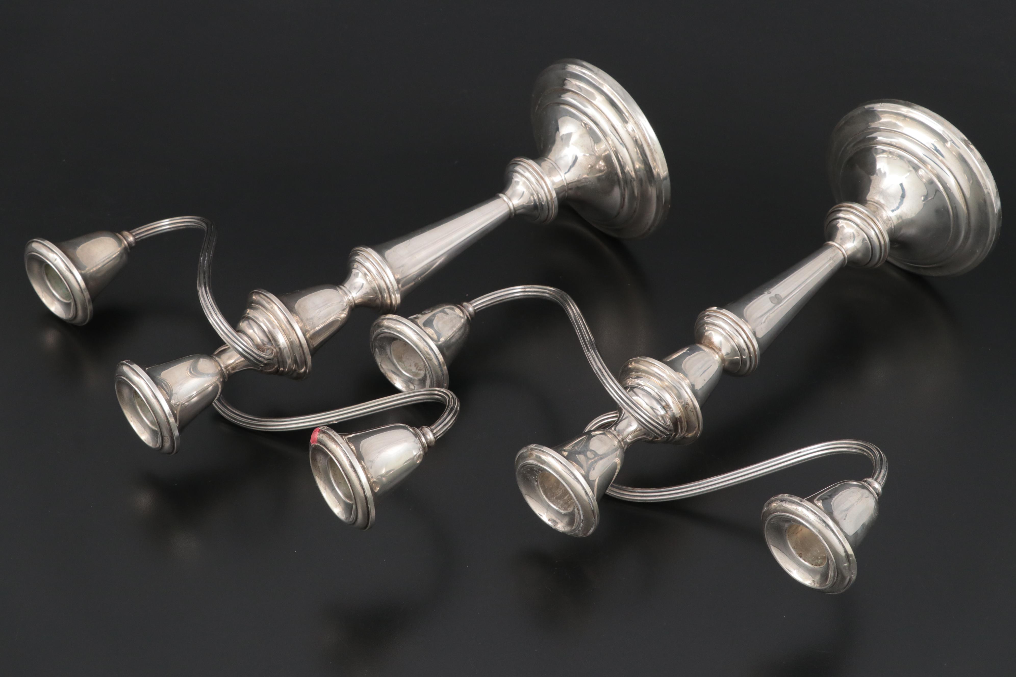 Gorham Weighted Sterling Silver Candelabra, Mid to Late 20th Century