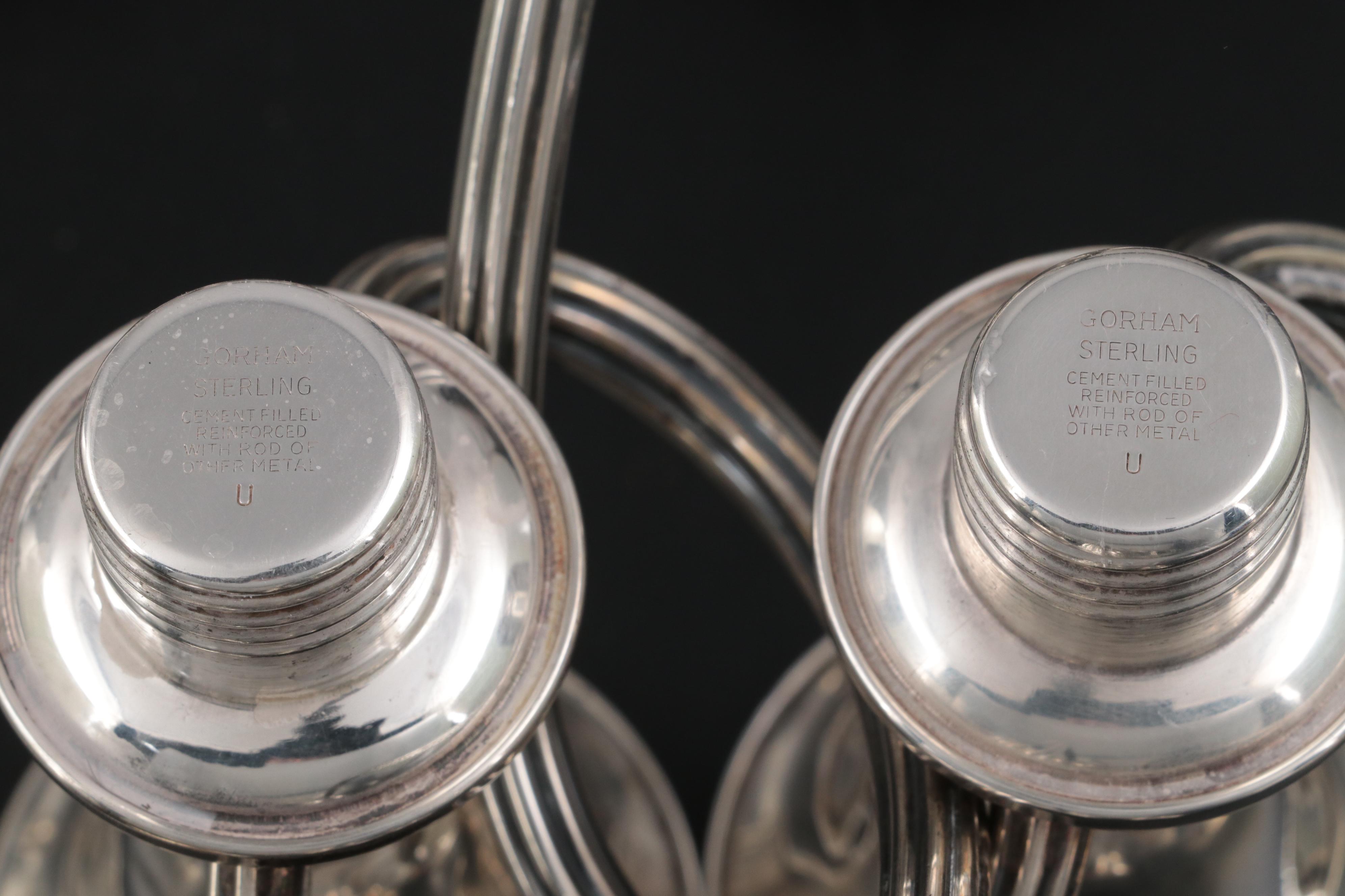 Gorham Weighted Sterling Silver Candelabra, Mid to Late 20th Century