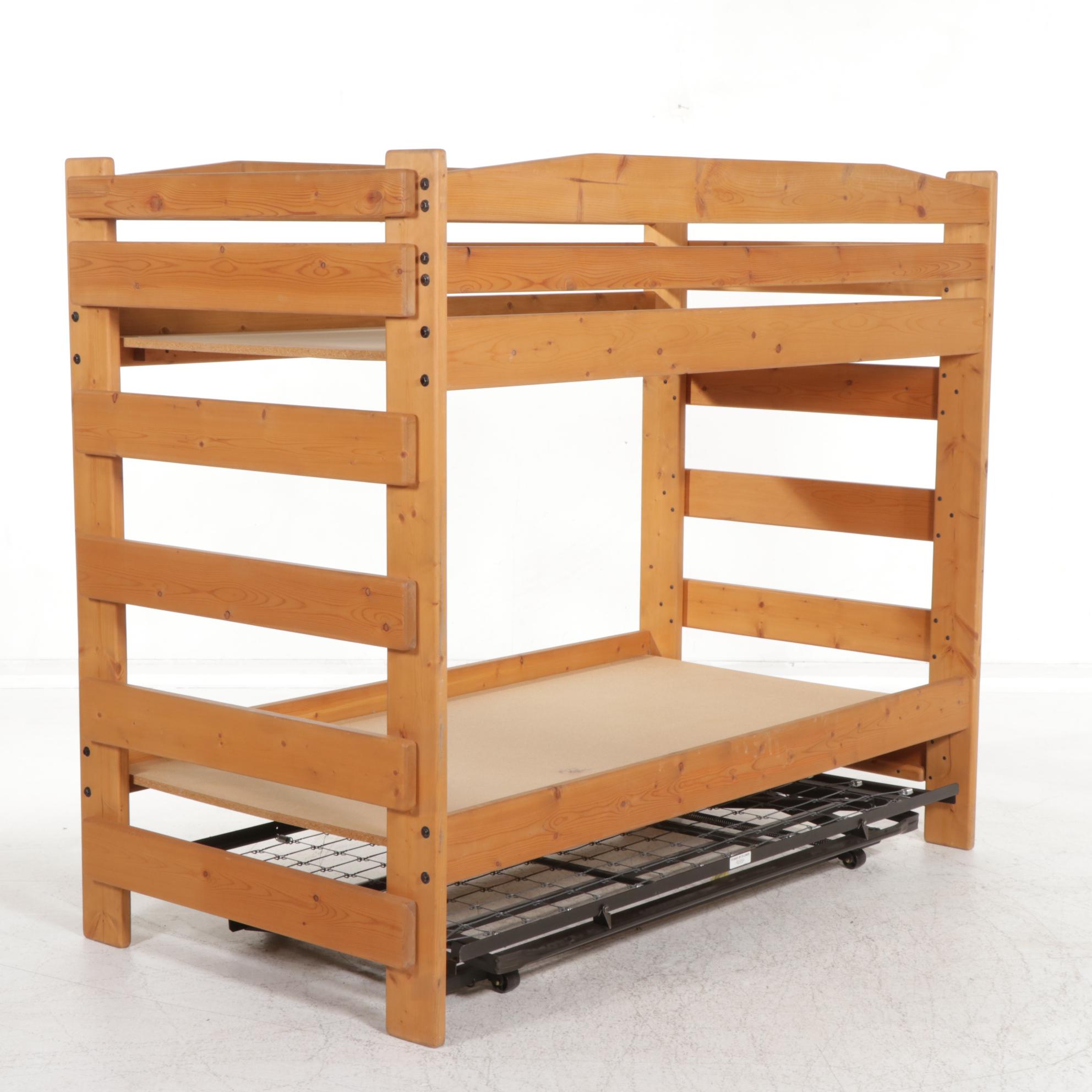 Pine Bedroom Set with Twin Size Bunk Beds