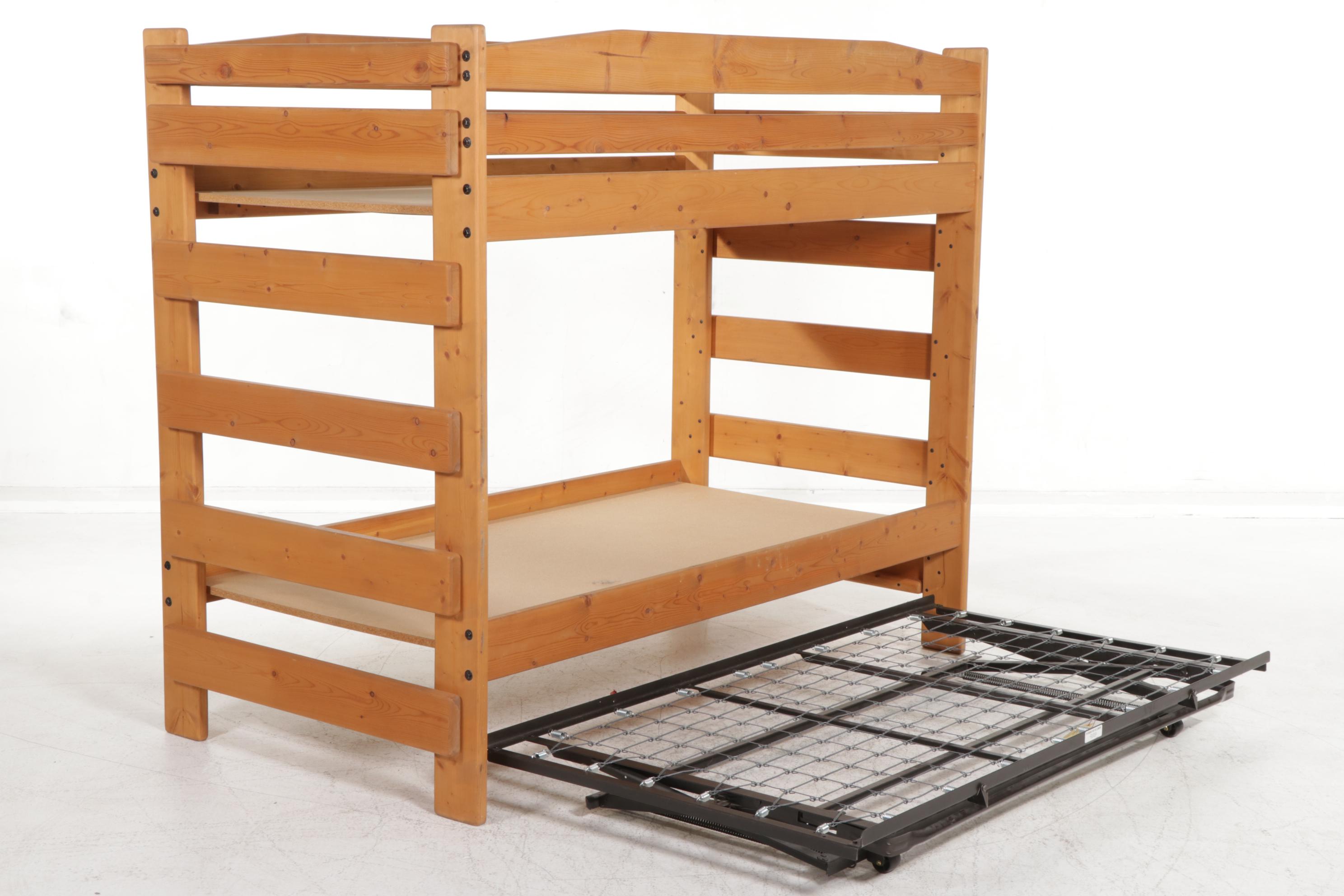 Pine Bedroom Set with Twin Size Bunk Beds