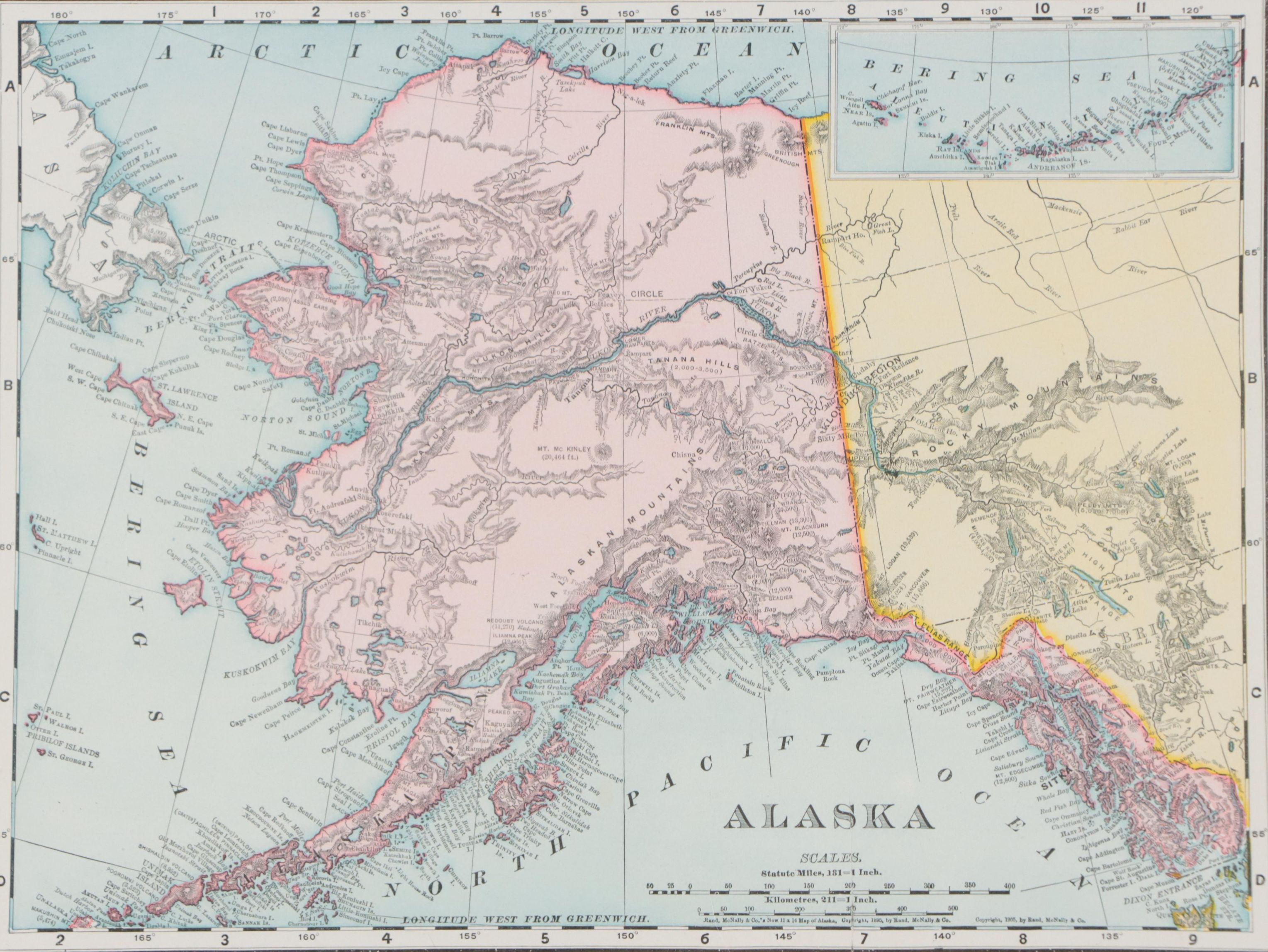 Rand, McNally & Co. Map of Alaska, 1906