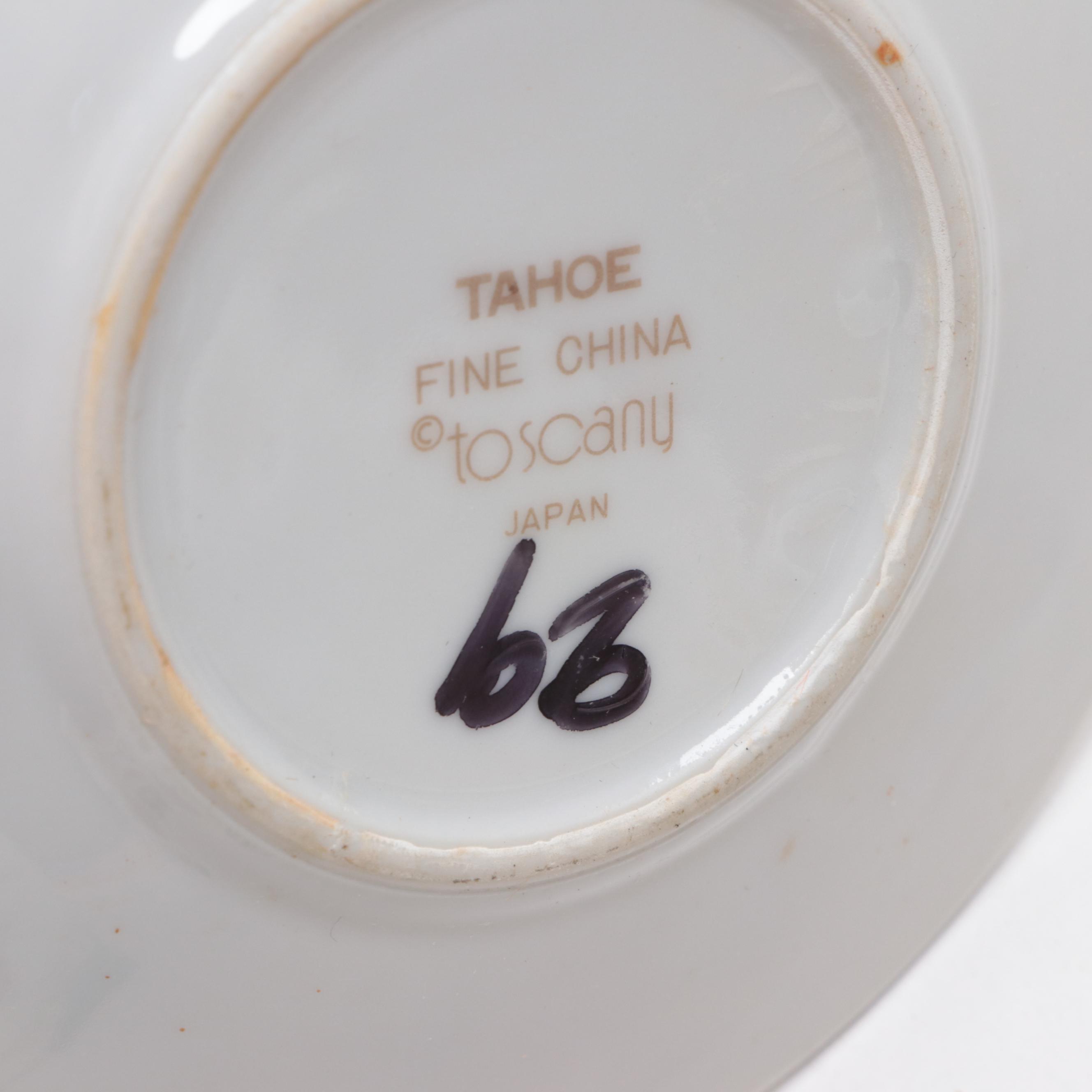 John Wadsworth for Minton "Haddon Hall" with Other Porcelain Cups and Saucers