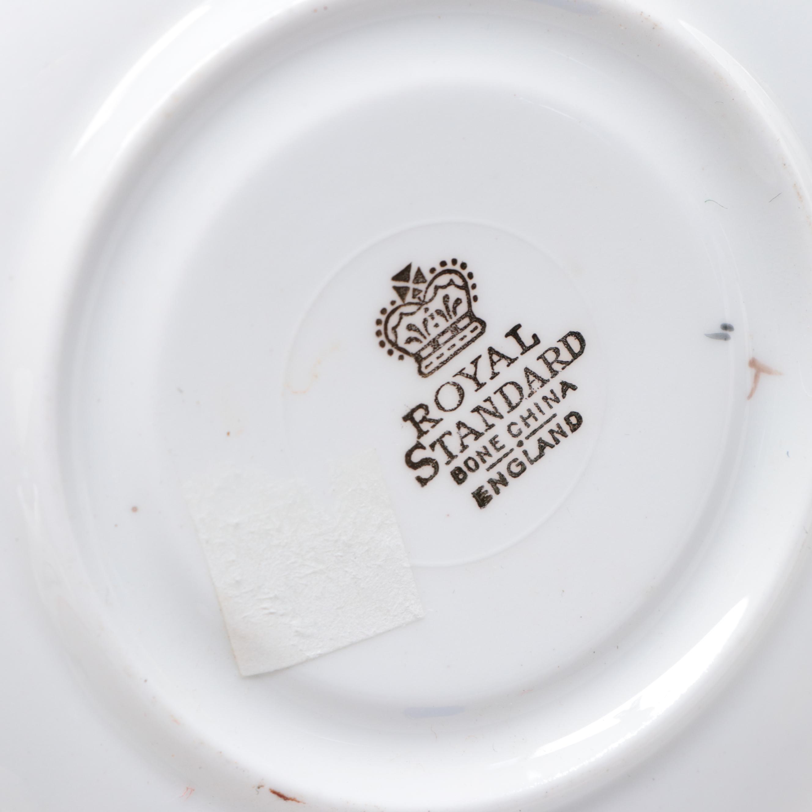 John Wadsworth for Minton "Haddon Hall" with Other Porcelain Cups and Saucers