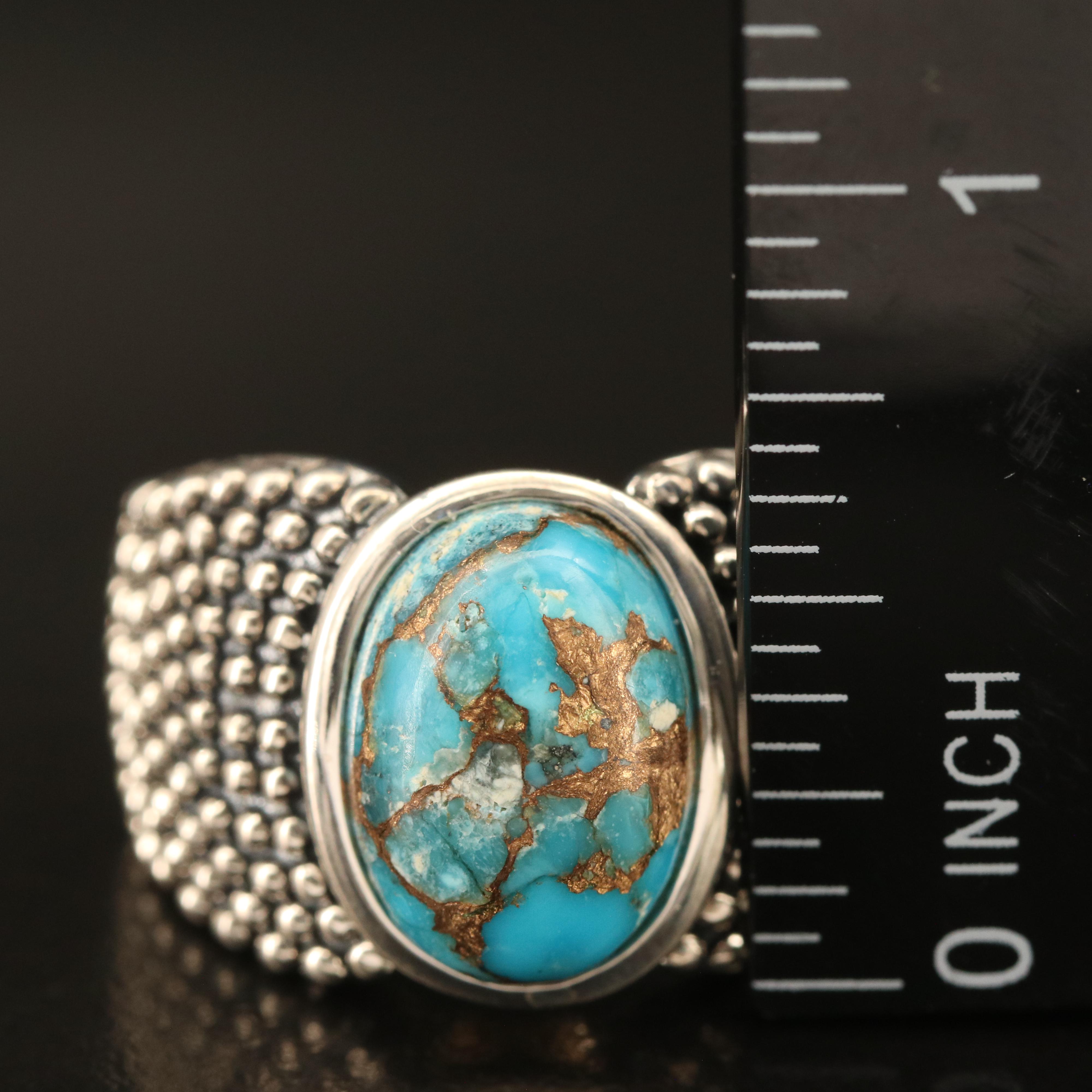Michael Dawkins Sterling Turquoise Ring