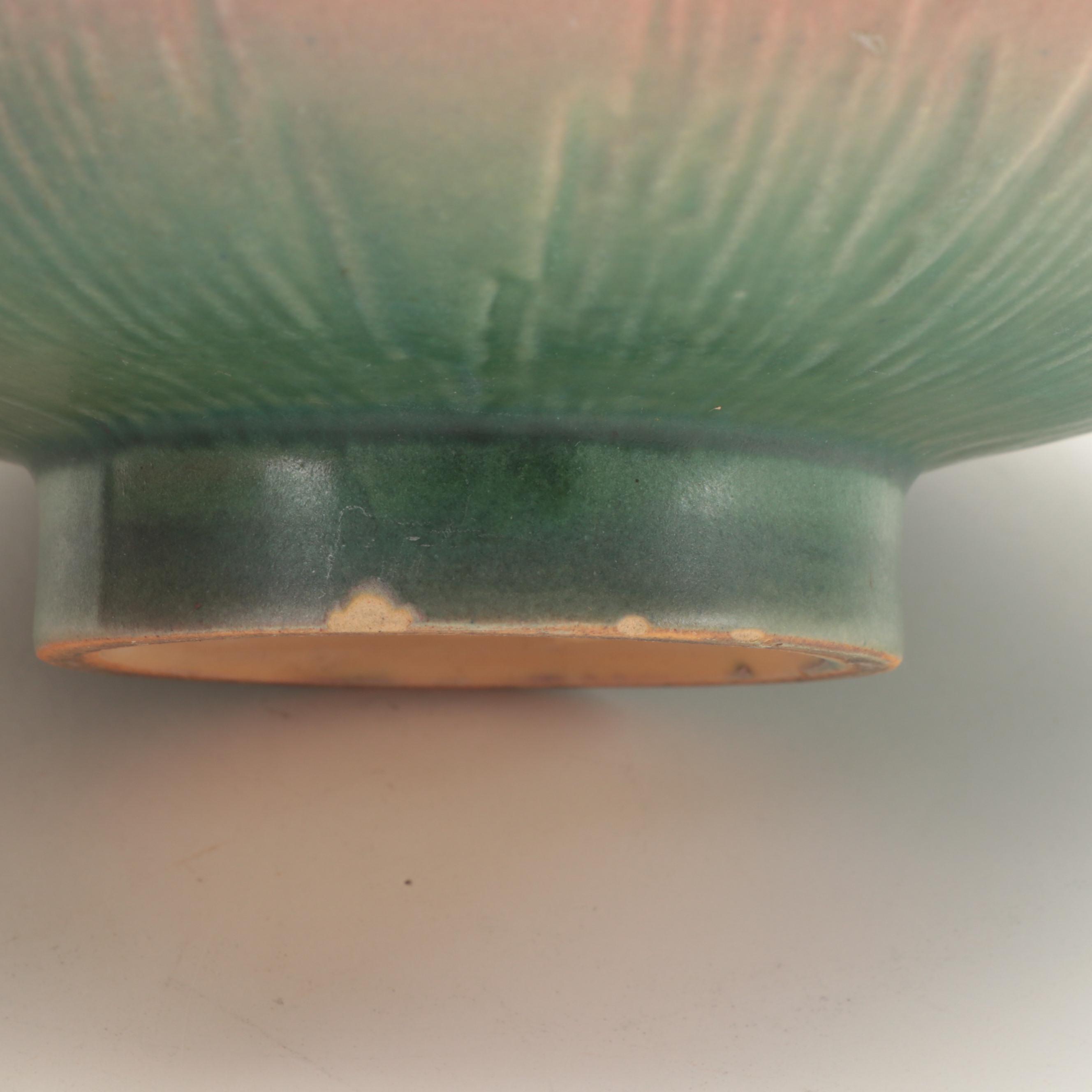 Roseville "White Rose" Ceramic Teapot with Creamer and Sugar