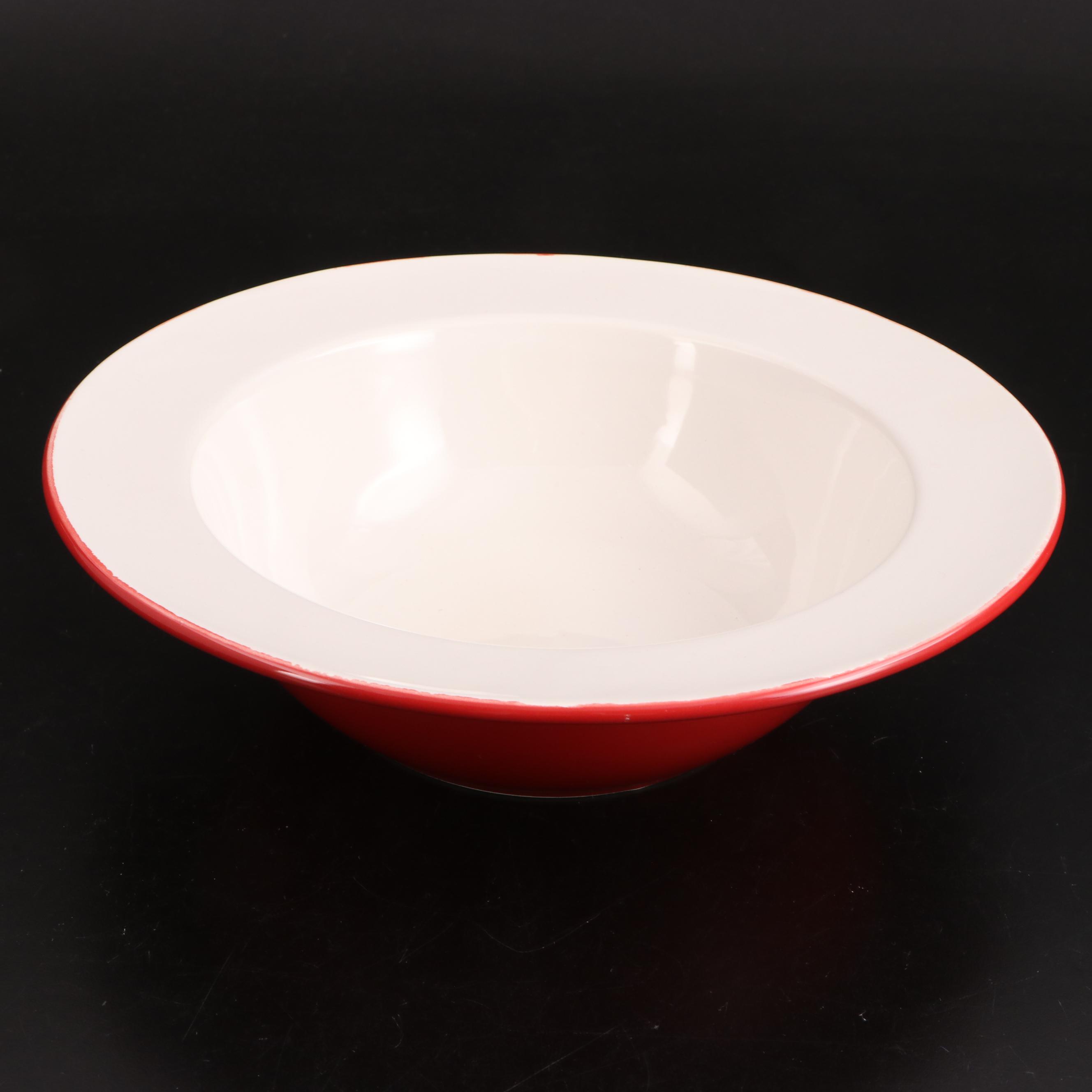 Mikasa "French Countryside" and Other Flat Cups, Saucers and Serving Bowl