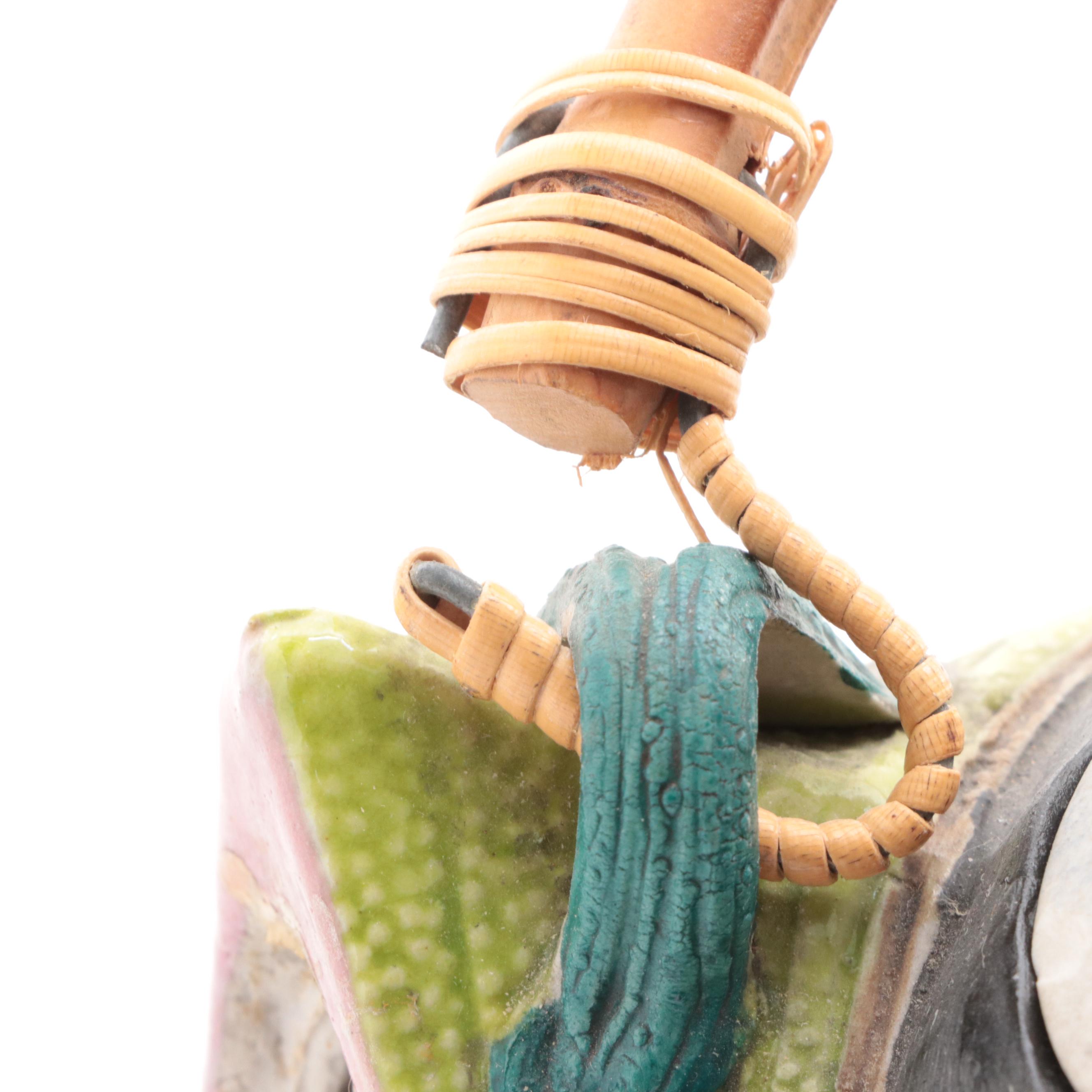 Japanese Banko Ware Teapots with Bamboo Handles