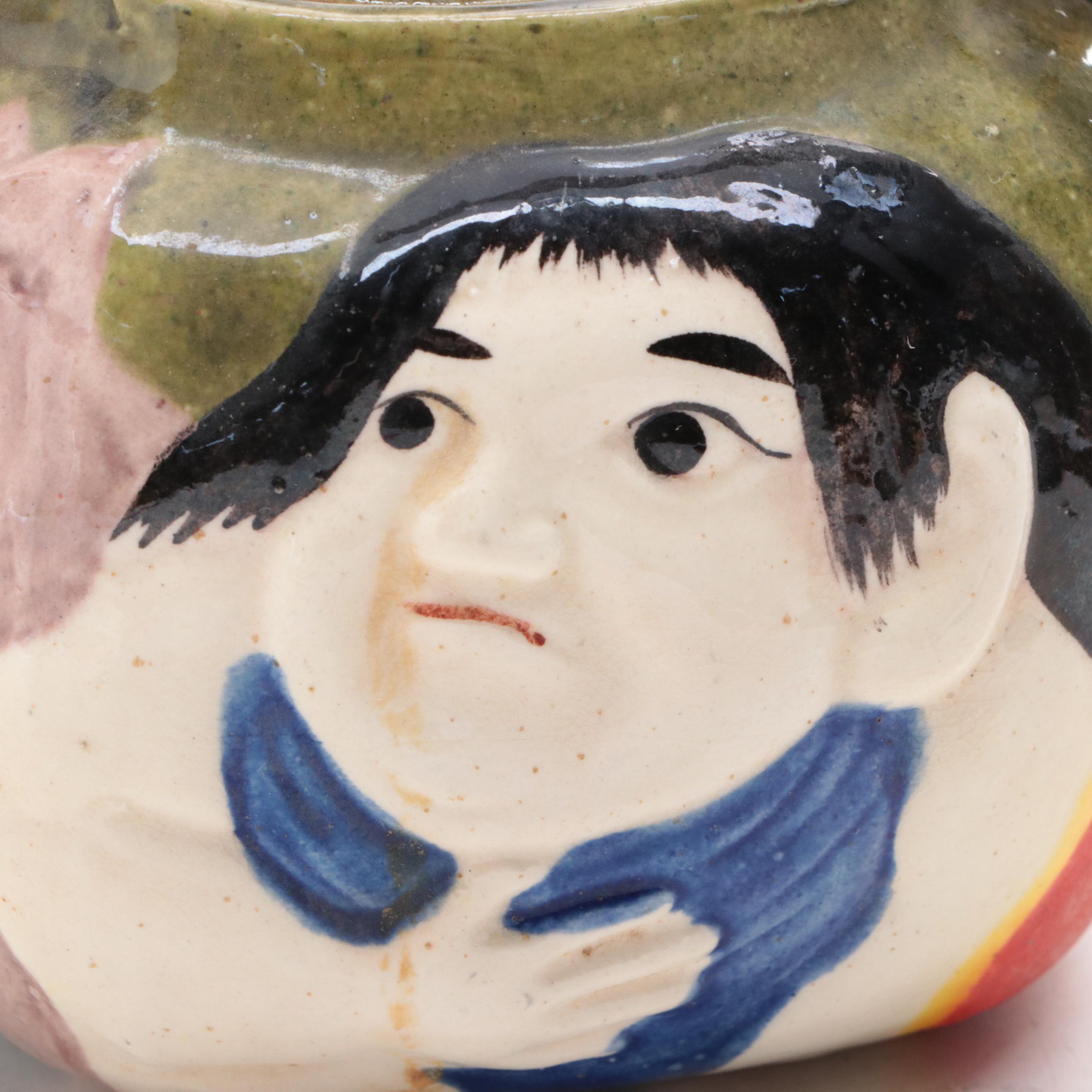 Japanese Banko Ware Teapots with Bamboo Handles