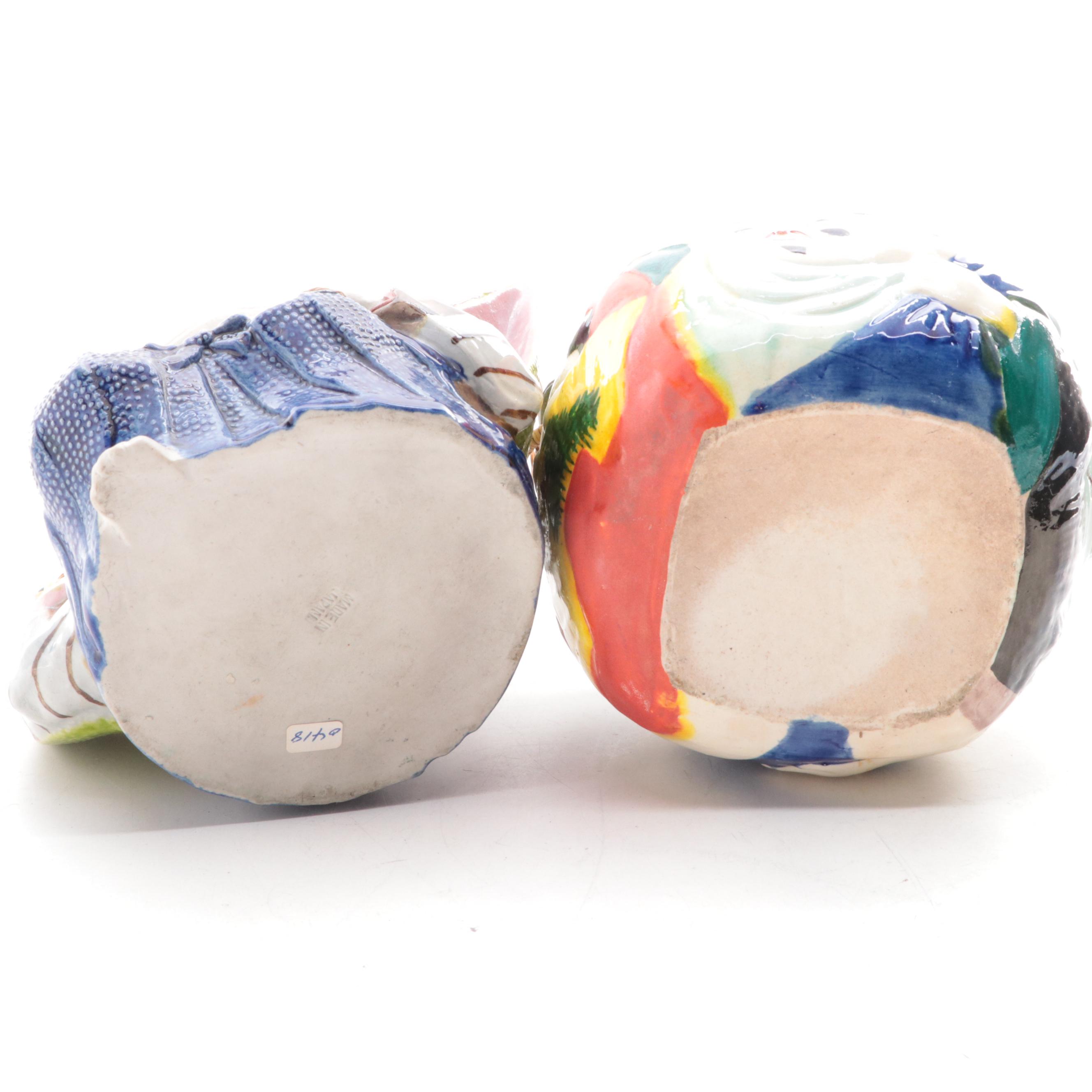 Japanese Banko Ware Teapots with Bamboo Handles