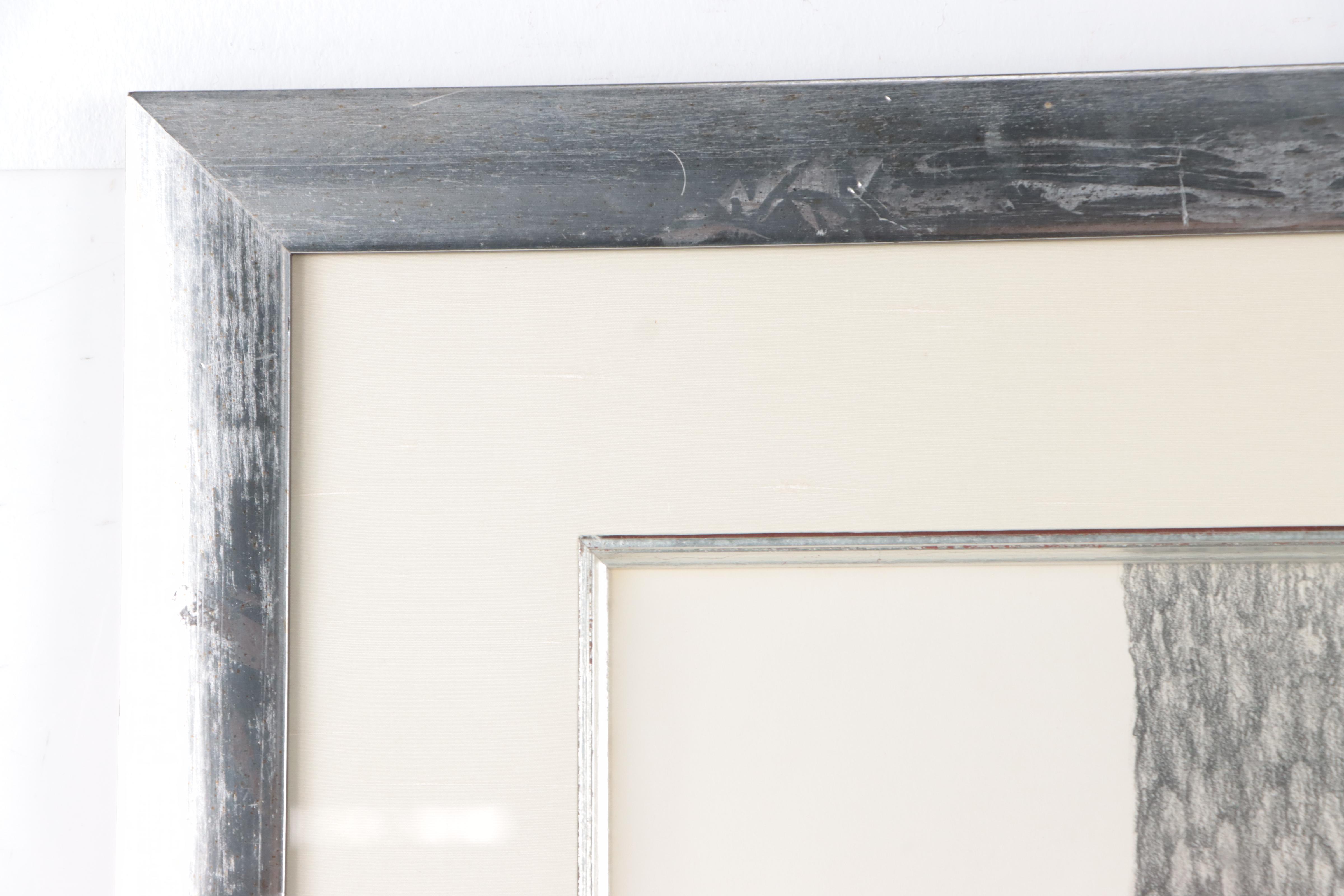 Richard Milam Graphite Drawing of Cowgirl and Bison, 1985