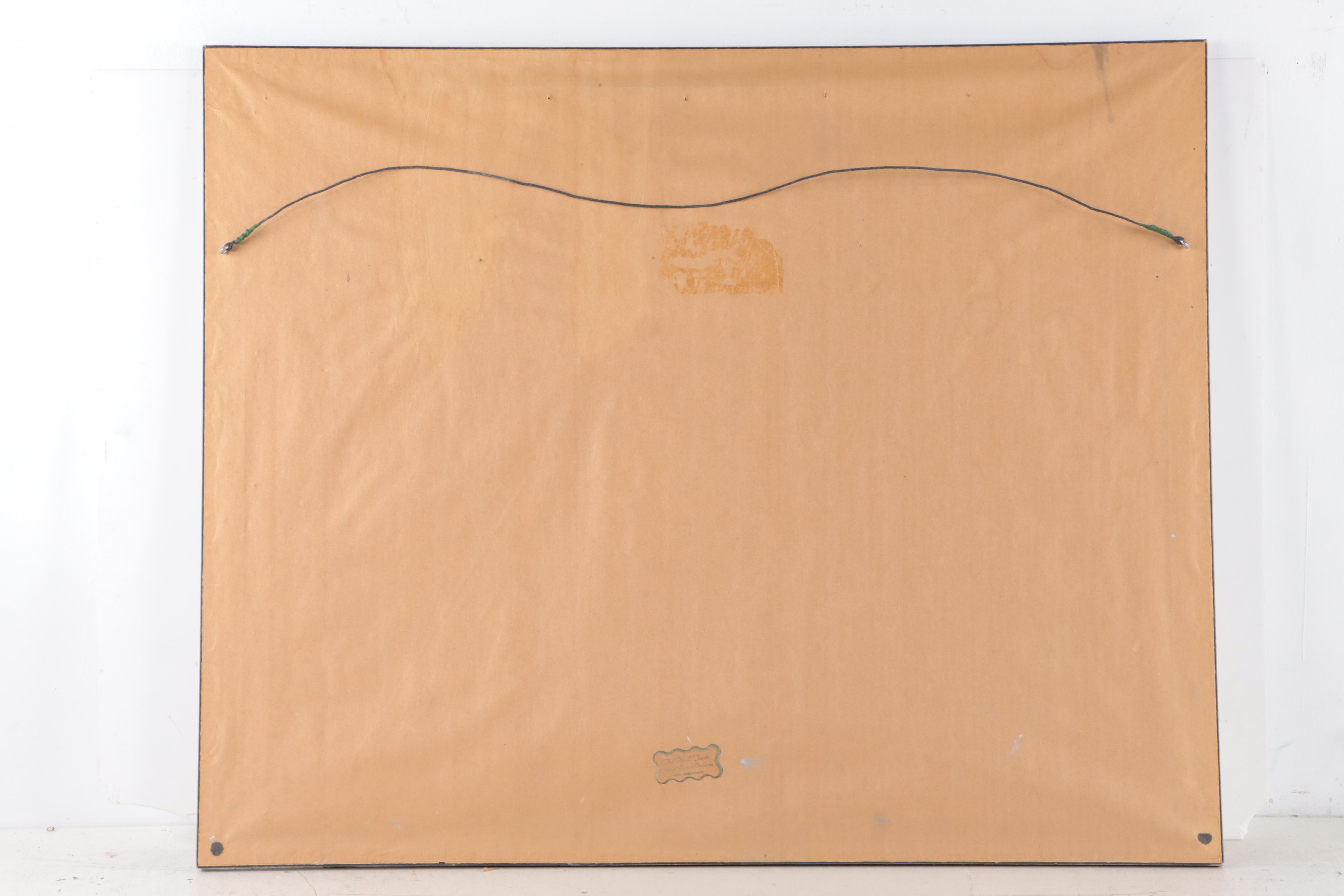 Richard Milam Graphite Drawing of Cowgirl and Bison, 1985