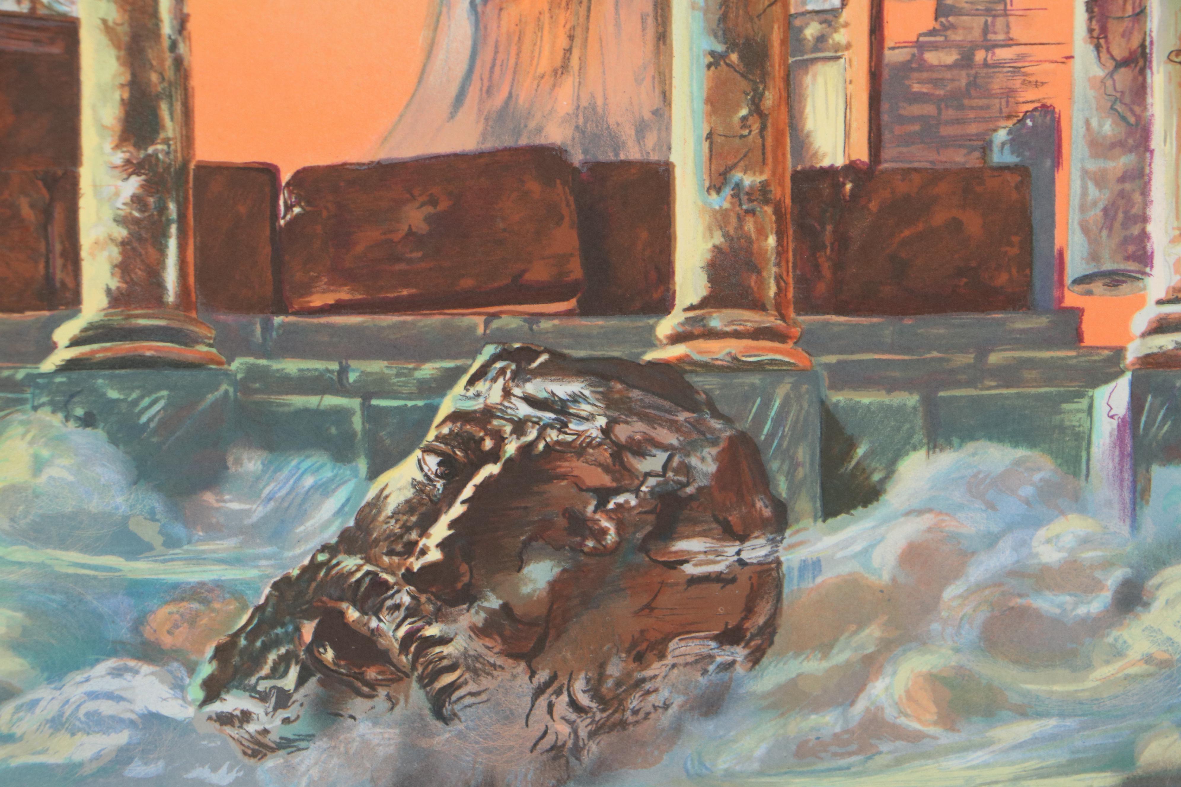 Jacqueline Ripstien Surreal Lithograph "Future of the Past"