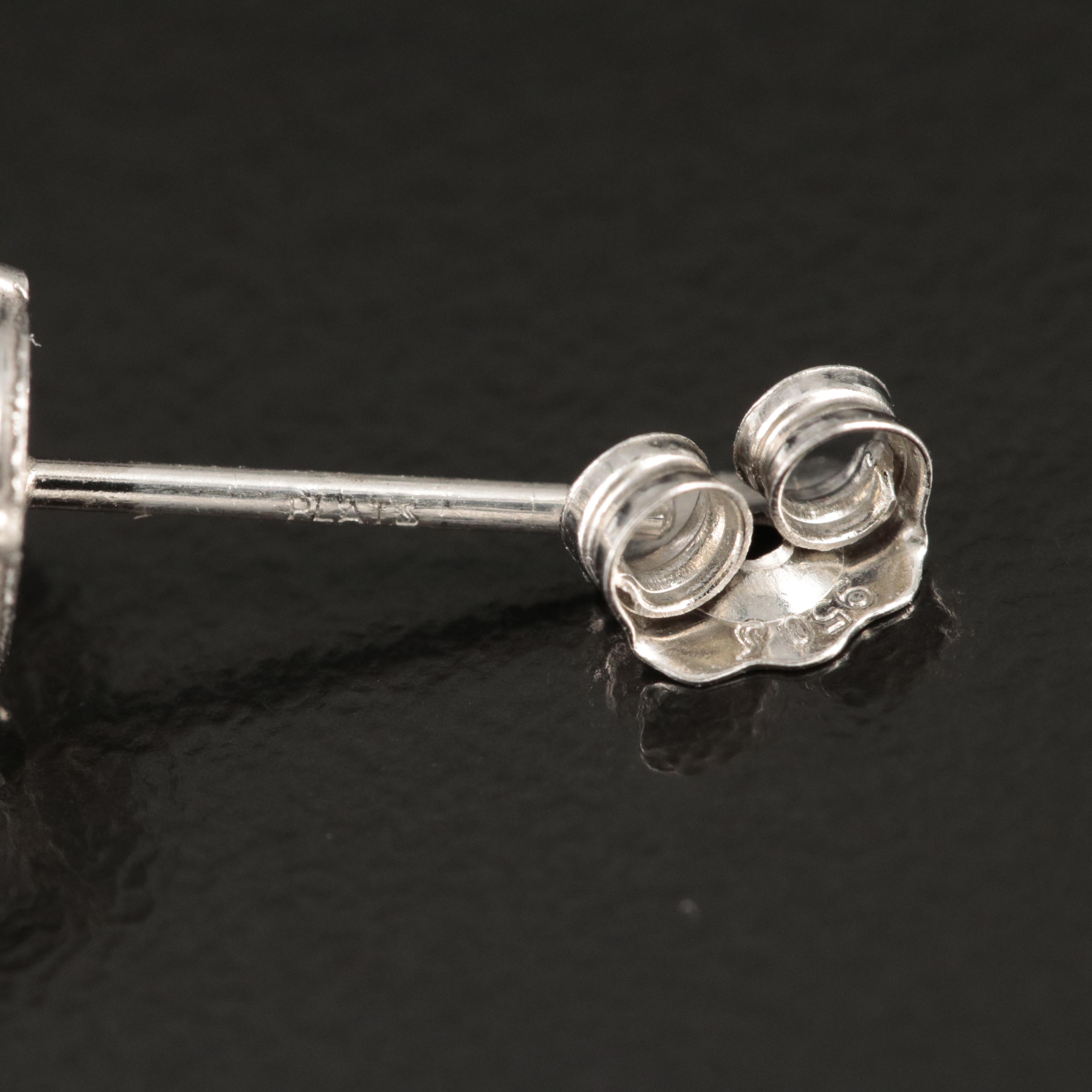 Platinum 3.12 CTW Lab Grown Diamond Stud Earrings with IGI Reports