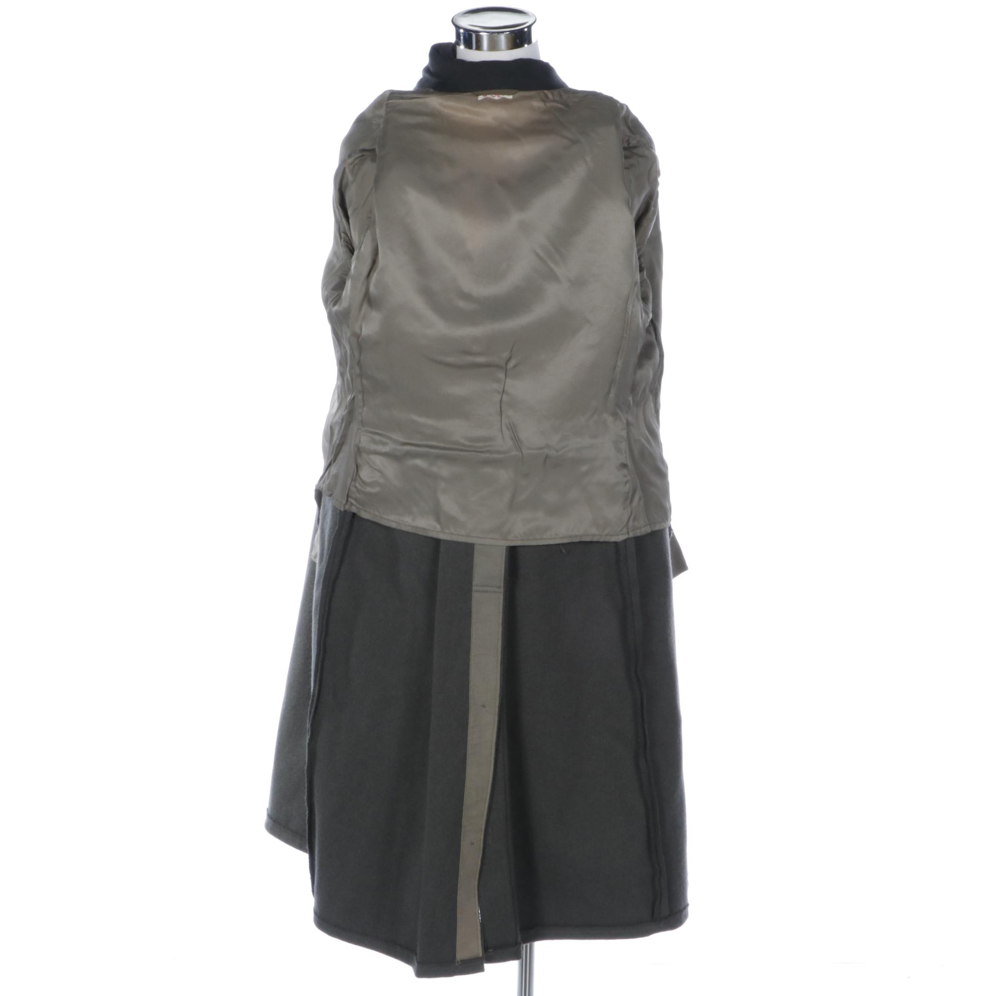 Nationale Volksarmee East German Officer Great Coat with Leather Belt