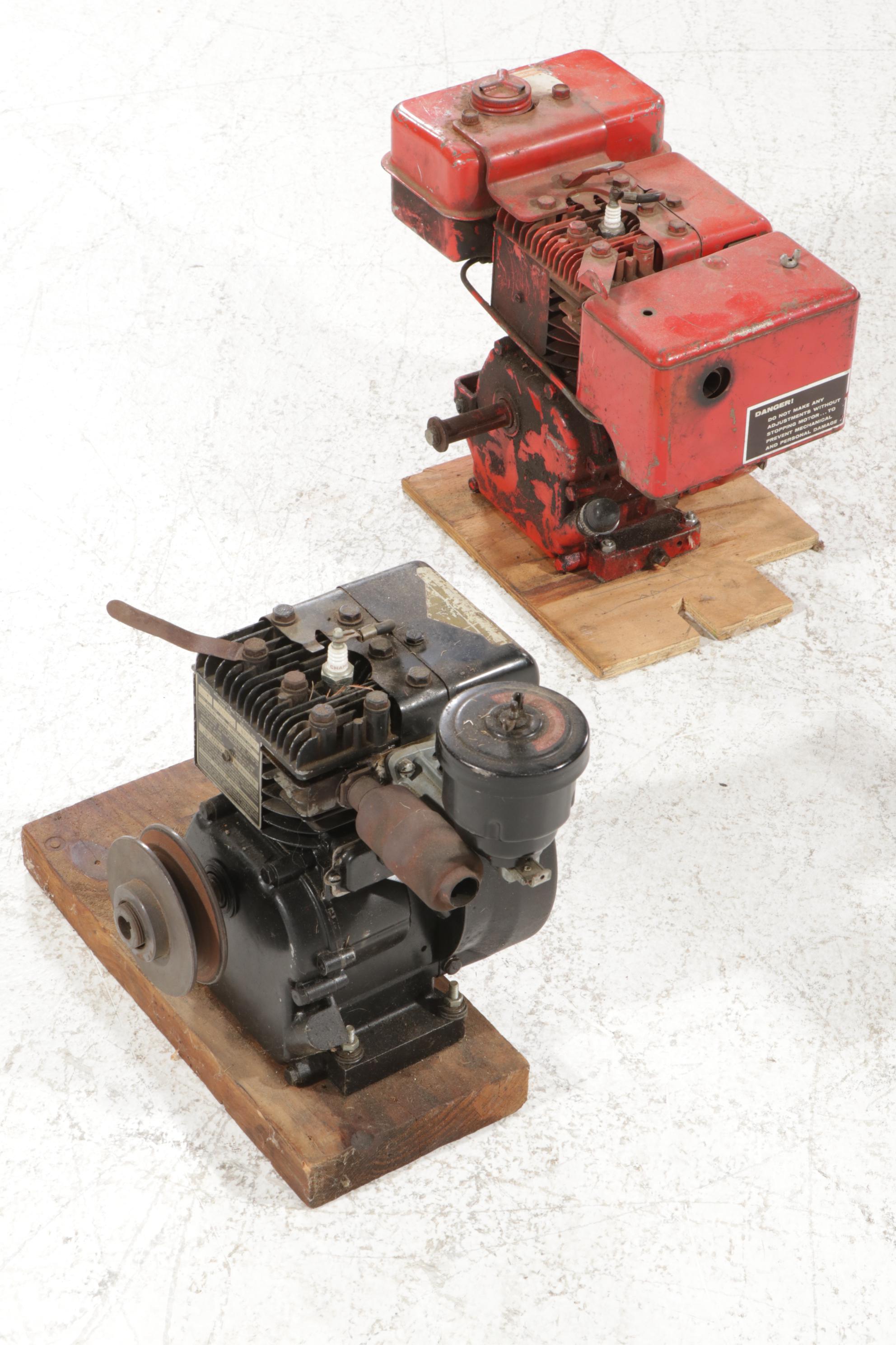 Two Briggs & Stratton Gas Engines, Mid 20th Century