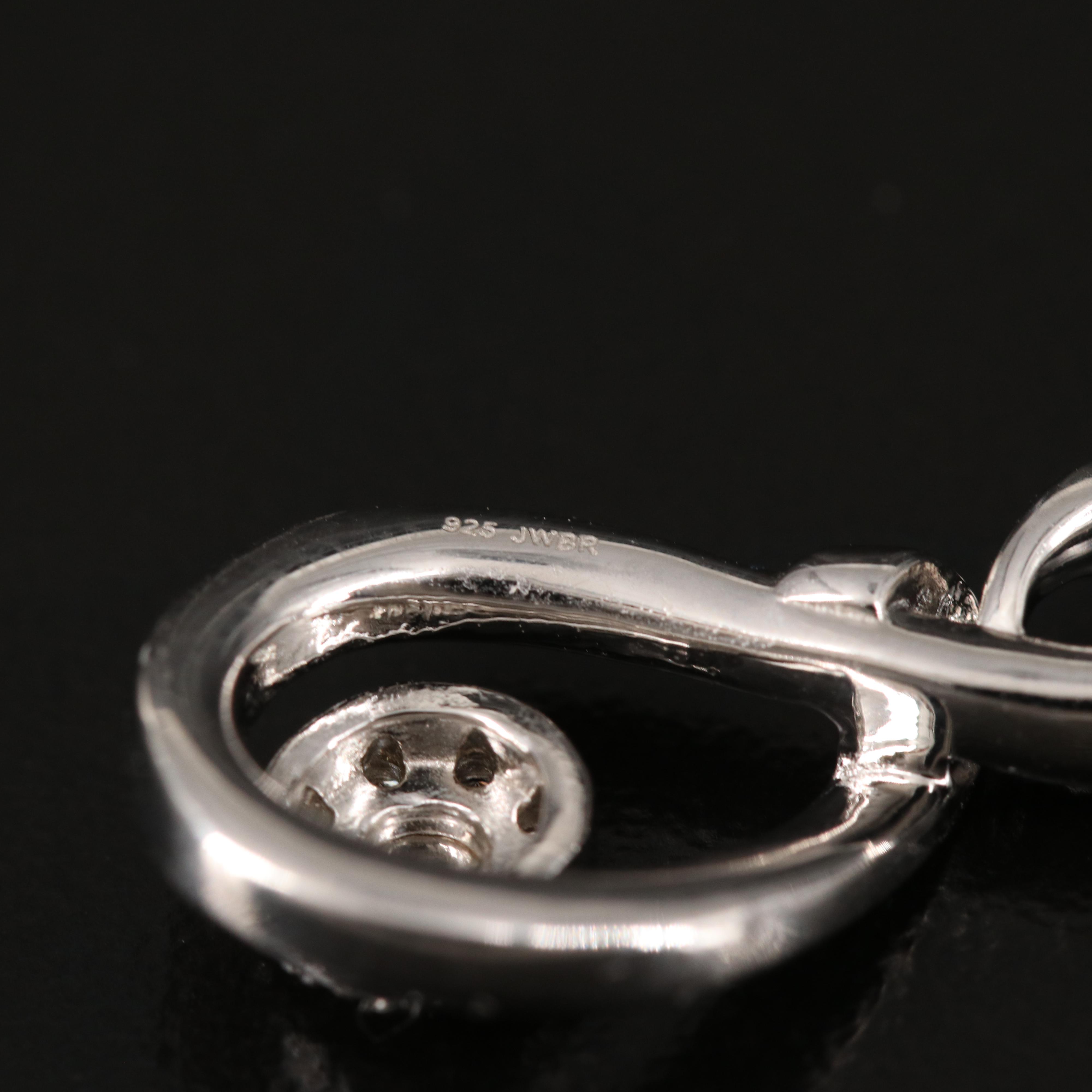 Sterling Diamond Pendant Necklace