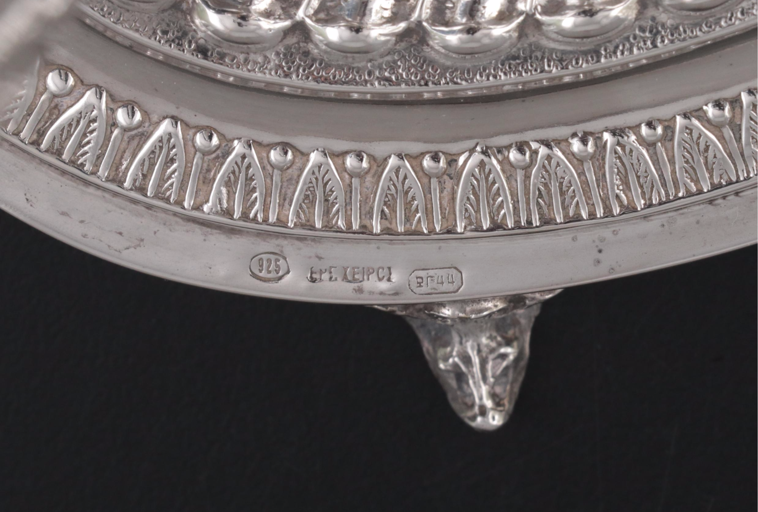 Greek Sterling Silver Double Bud Vase