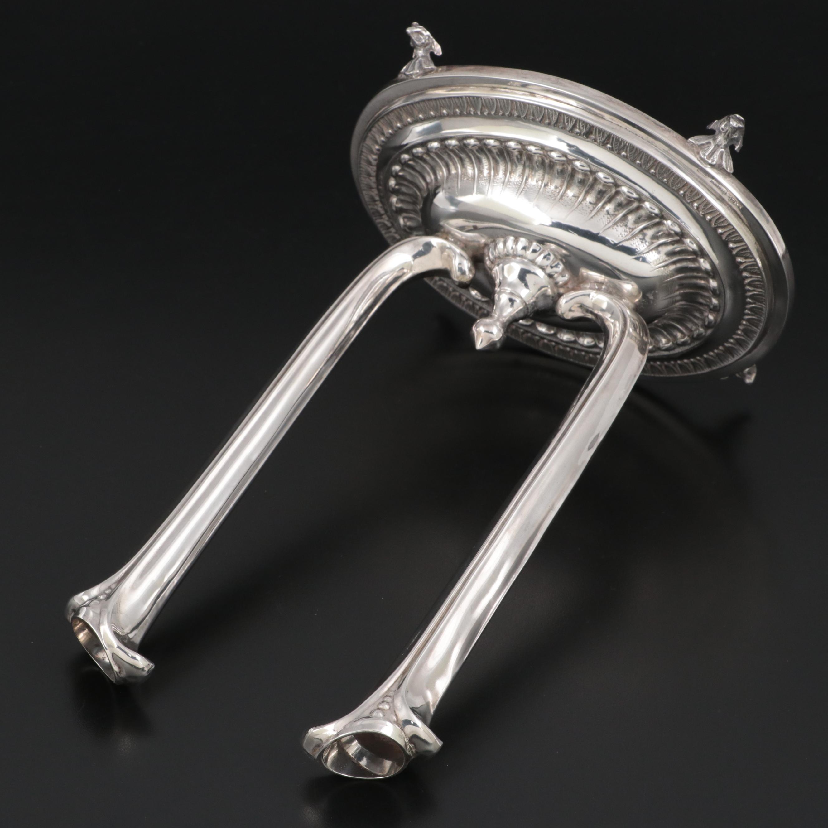 Greek Sterling Silver Double Bud Vase