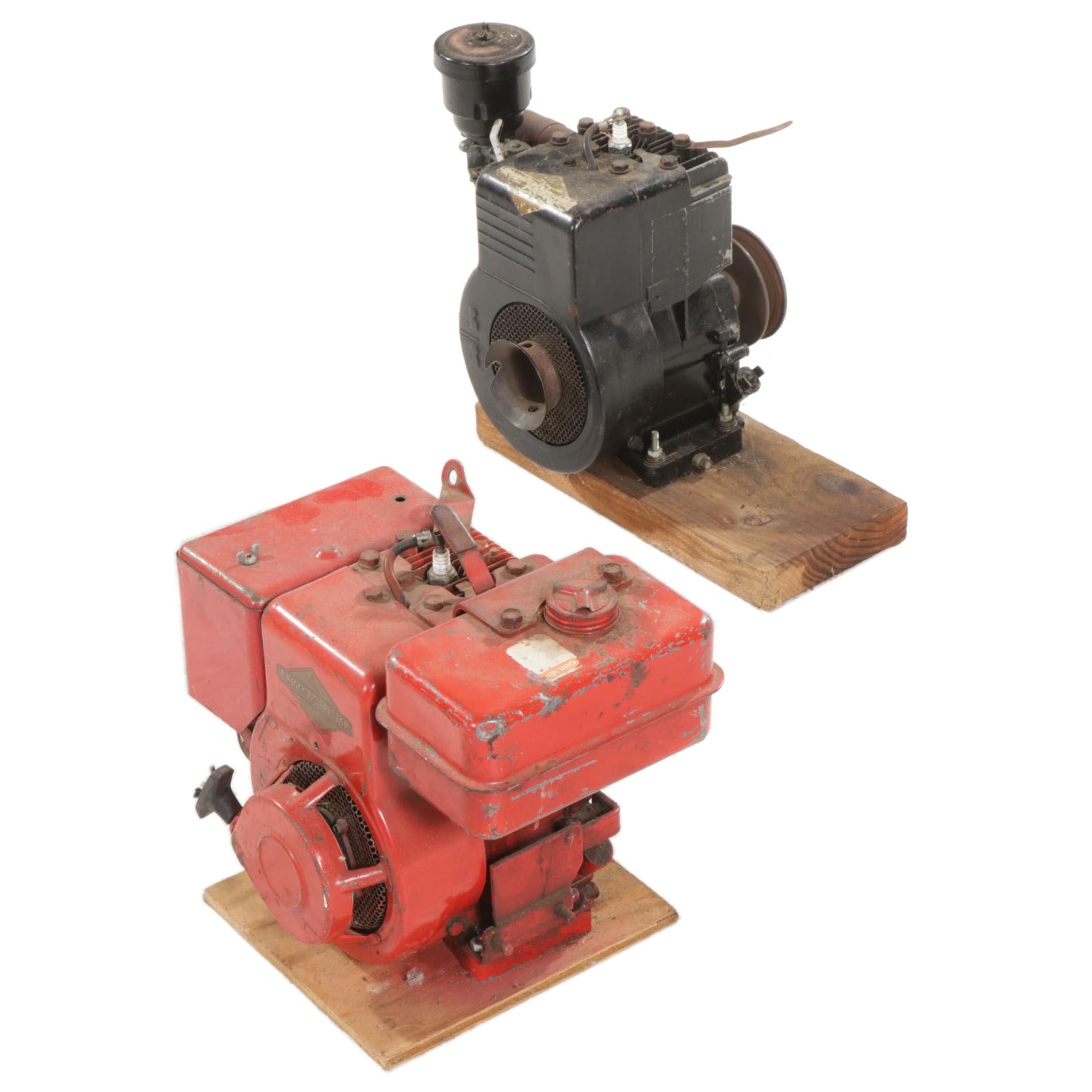 Two Briggs & Stratton Gas Engines, Mid 20th Century