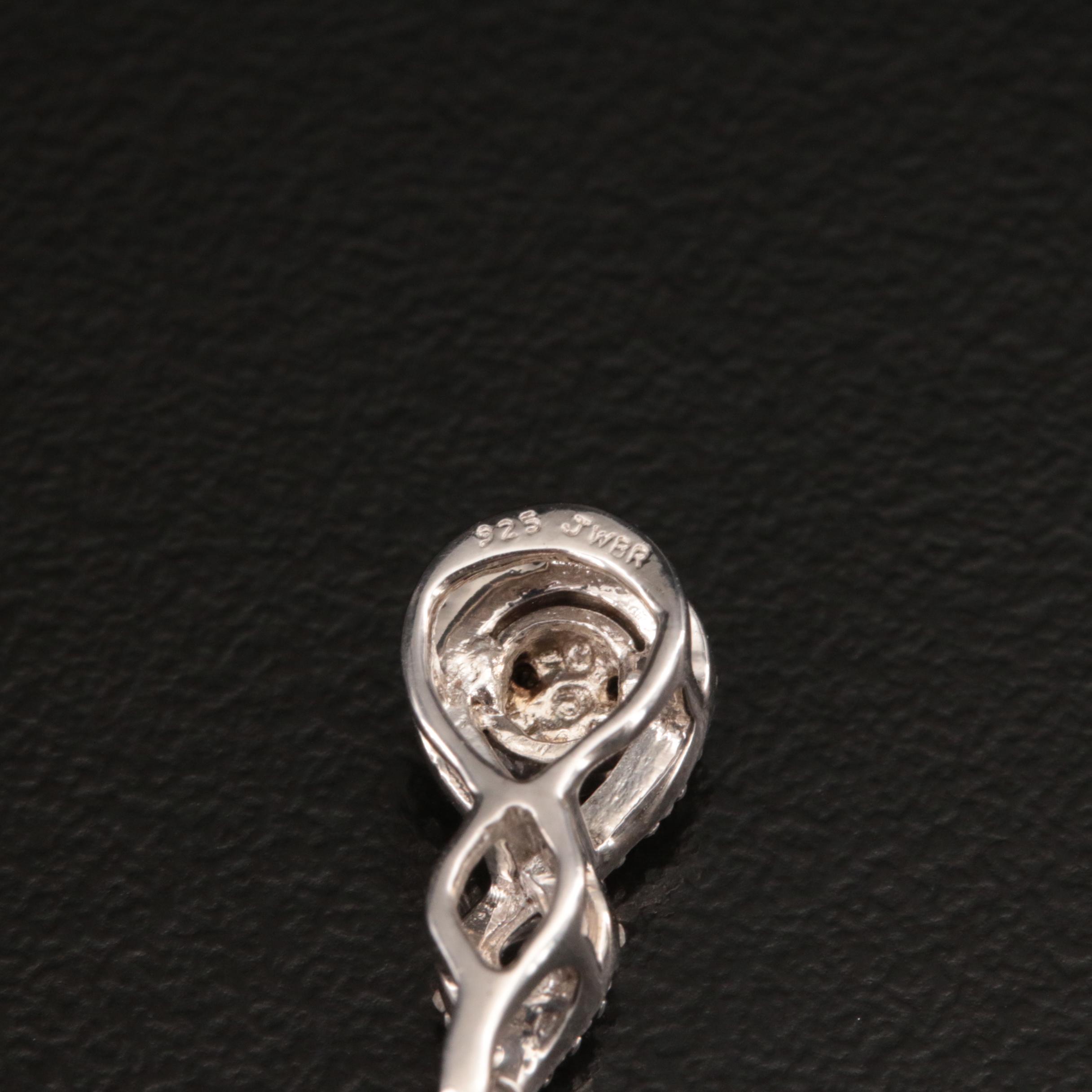 Sterling Diamond Pendant Necklace