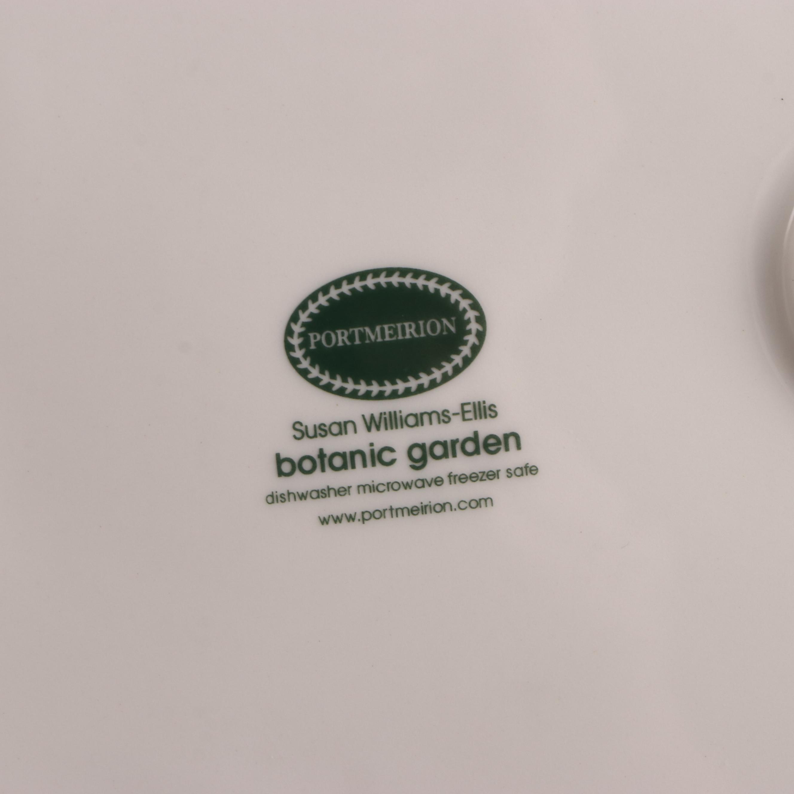 Portmeirion "Botanic Garden" Hurricane Lamp with Hand-Painted Coffee Set